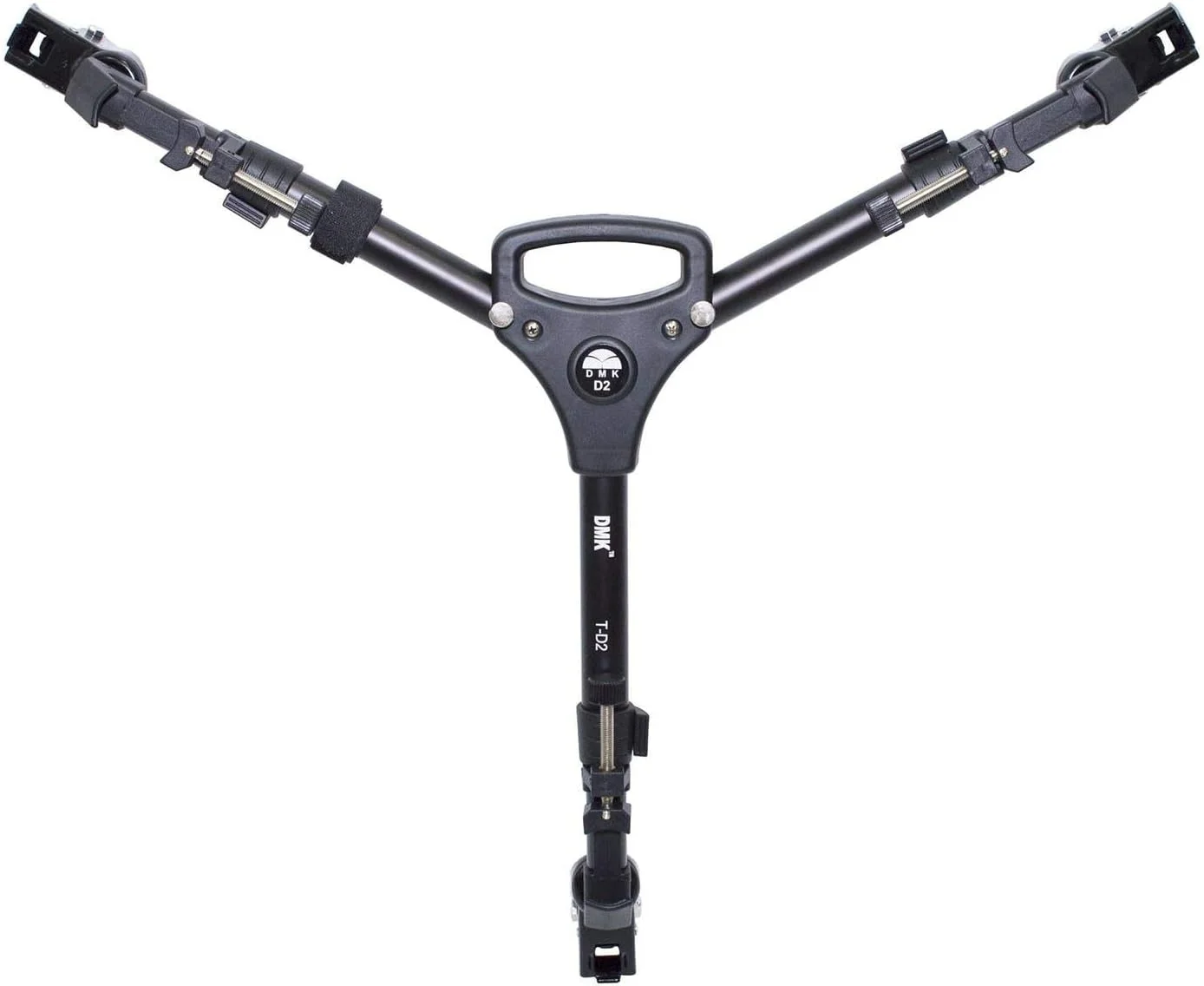چرخ سه پایه حرفه ای DMK POWER DMK-D2 با پایه های قابل تنظیم و چرخ های قفل دار به همراه کیف حمل، سازگار با دوربین های DSLR نیکون، کانن و سونی (حداکثر وزن قابل تحمل 20 کیلوگرم)