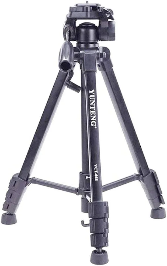 سه پایه حرفه ای Yunteng Vct-668 Pro با هد متحرک روان برای دوربین های SLR/DSLR کانن نیکون