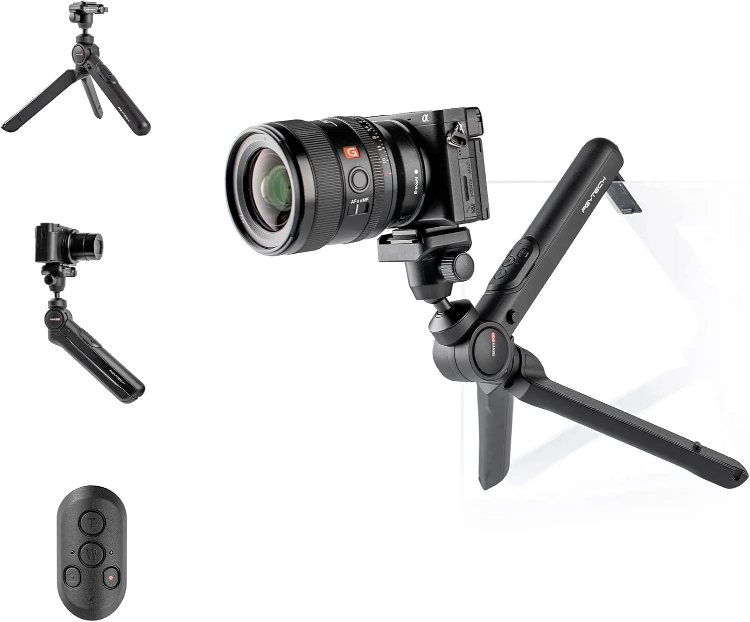 سه پایه دوربین و گوشی موبایل PGYTECH Mantispod Pro 2.0 با کنترل از راه دور بلوتوث | 6 حالت، کوچک، مسافرتی، انعطاف پذیر، مناسب برای DSLR