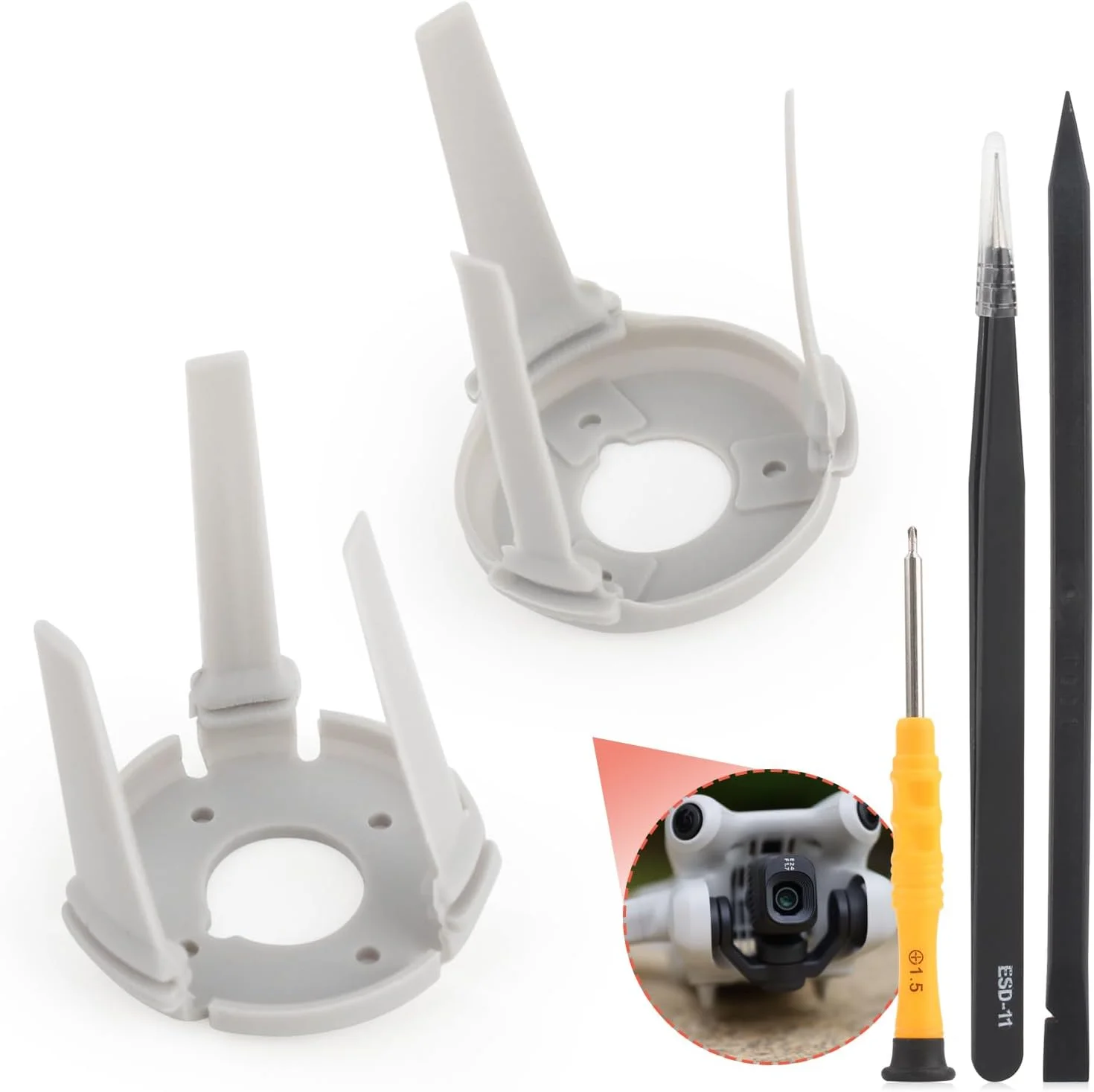 لاستیک لرزشگیر گیمبال جایگزین HBIHGHHONG برای DJI Mini 4 Pro به همراه ابزار تعمیر (لاستیک چپ و راست)