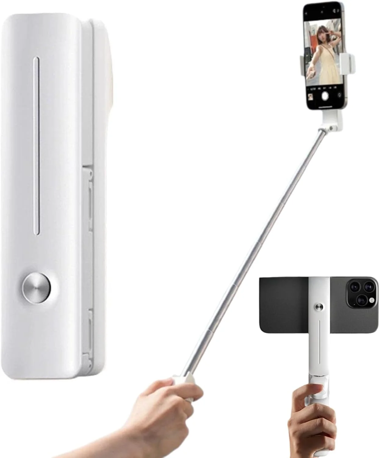 مونوپاد سلفی قابل حمل با ریموت کنترل بی‌سیم، سه پایه جمع و جور سبک وزن و قابل افزایش طول، نگهدارنده تلفن چرخشی 360 درجه برای ضبط ویدیو در سفر