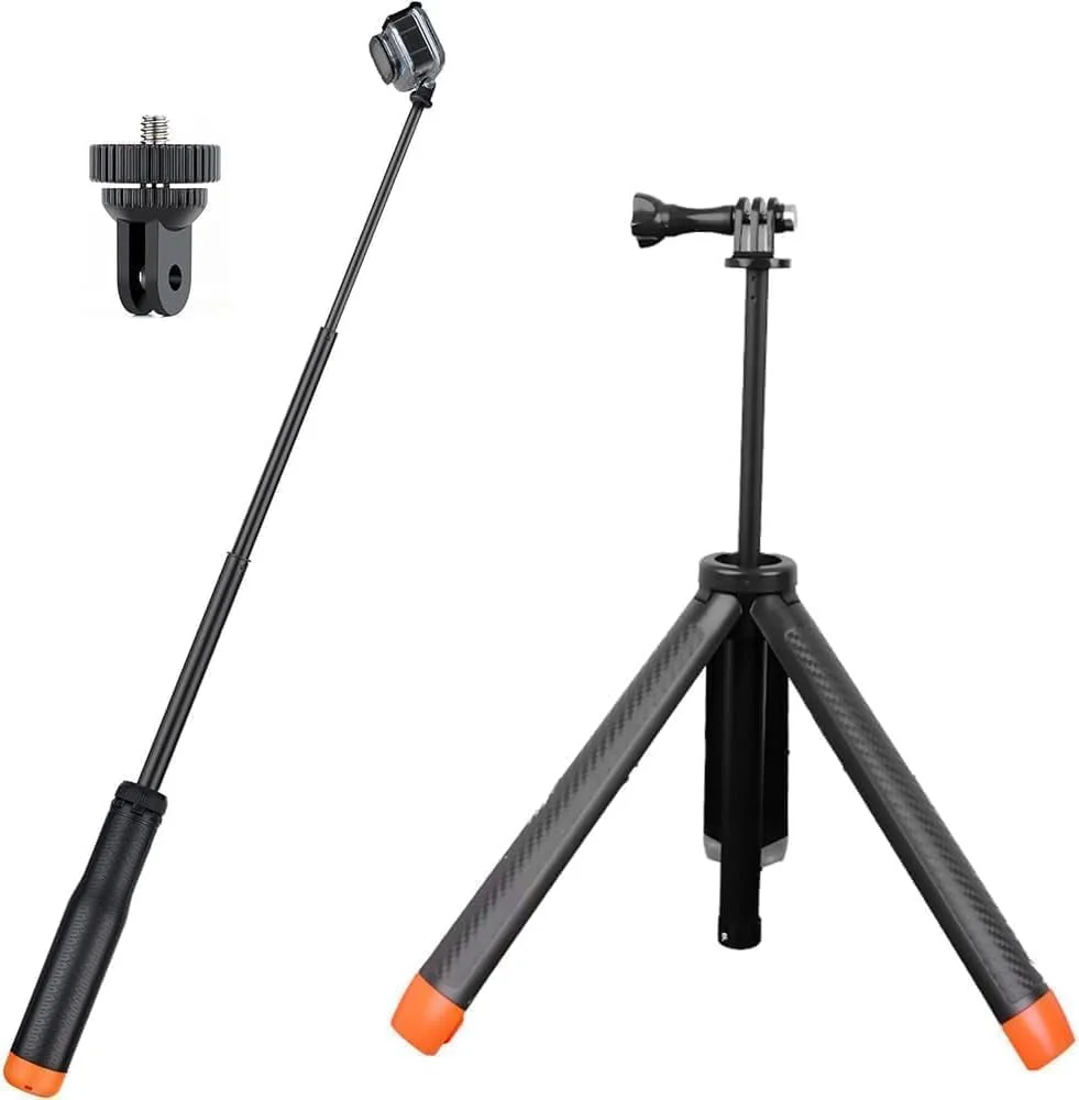 مونوپاد ضد آب، دسته شناور، پایه سه پایه، سازگار با GoPro Hero 13 12 11 10 9 8 7، Insta360 X4 X3، اکثر دوربین های اکشن، آلومینیوم سبک، چرخش 360 درجه، مشکی مونوپاد ضد آب، دسته شناور، پایه سه پایه، سازگار با GoPro Hero 13 12 11 10 9 8 7، Insta360 X4 X3، اکثر دوربین های اکشن، آلومینیوم سبک، چرخش 360 درجه، مشکی