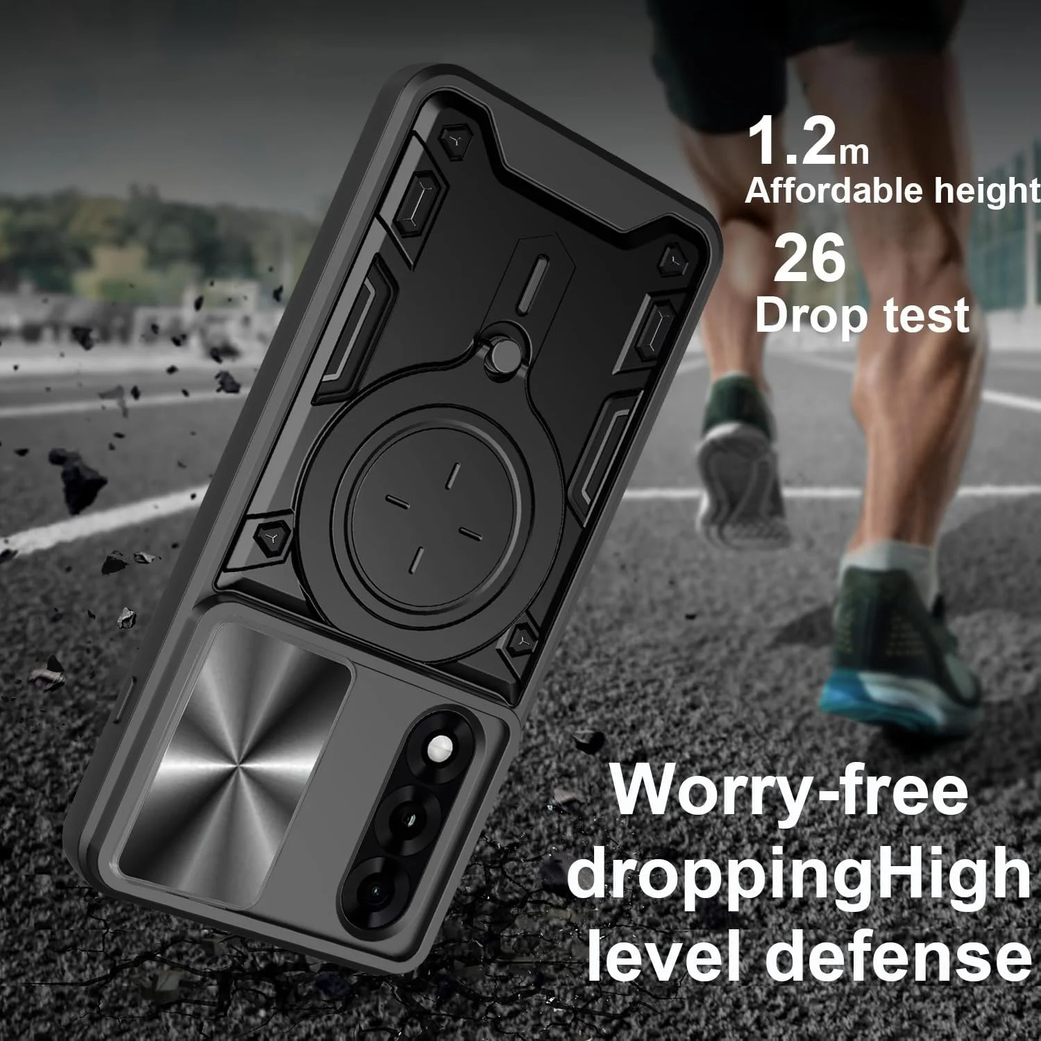 کاور محافظ گوشی ZMONE برای OnePlus Nord CE5 5G به همراه محافظ صفحه نمایش، دارای محافظ کشویی دوربین، کاور محافظتی سنگین و مقاوم - مشکی کاور محافظ گوشی ZMONE برای OnePlus Nord CE5 5G به همراه محافظ صفحه نمایش، دارای محافظ کشویی دوربین، کاور محافظتی سنگین و مقاوم - مشکی