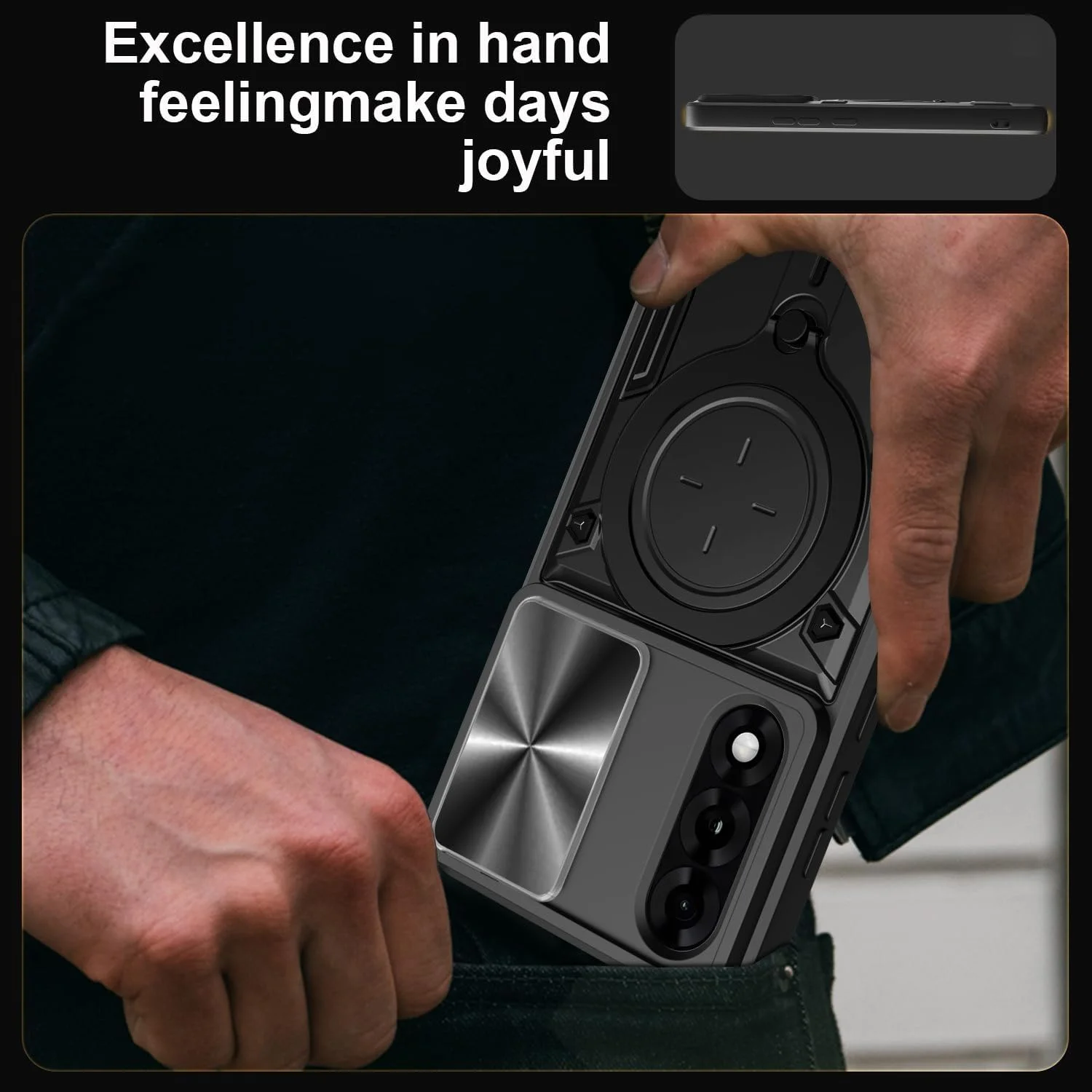 کاور محافظ گوشی ZMONE برای OnePlus Nord CE5 5G به همراه محافظ صفحه نمایش، دارای محافظ کشویی دوربین، کاور محافظتی سنگین و مقاوم - مشکی کاور محافظ گوشی ZMONE برای OnePlus Nord CE5 5G به همراه محافظ صفحه نمایش، دارای محافظ کشویی دوربین، کاور محافظتی سنگین و مقاوم - مشکی