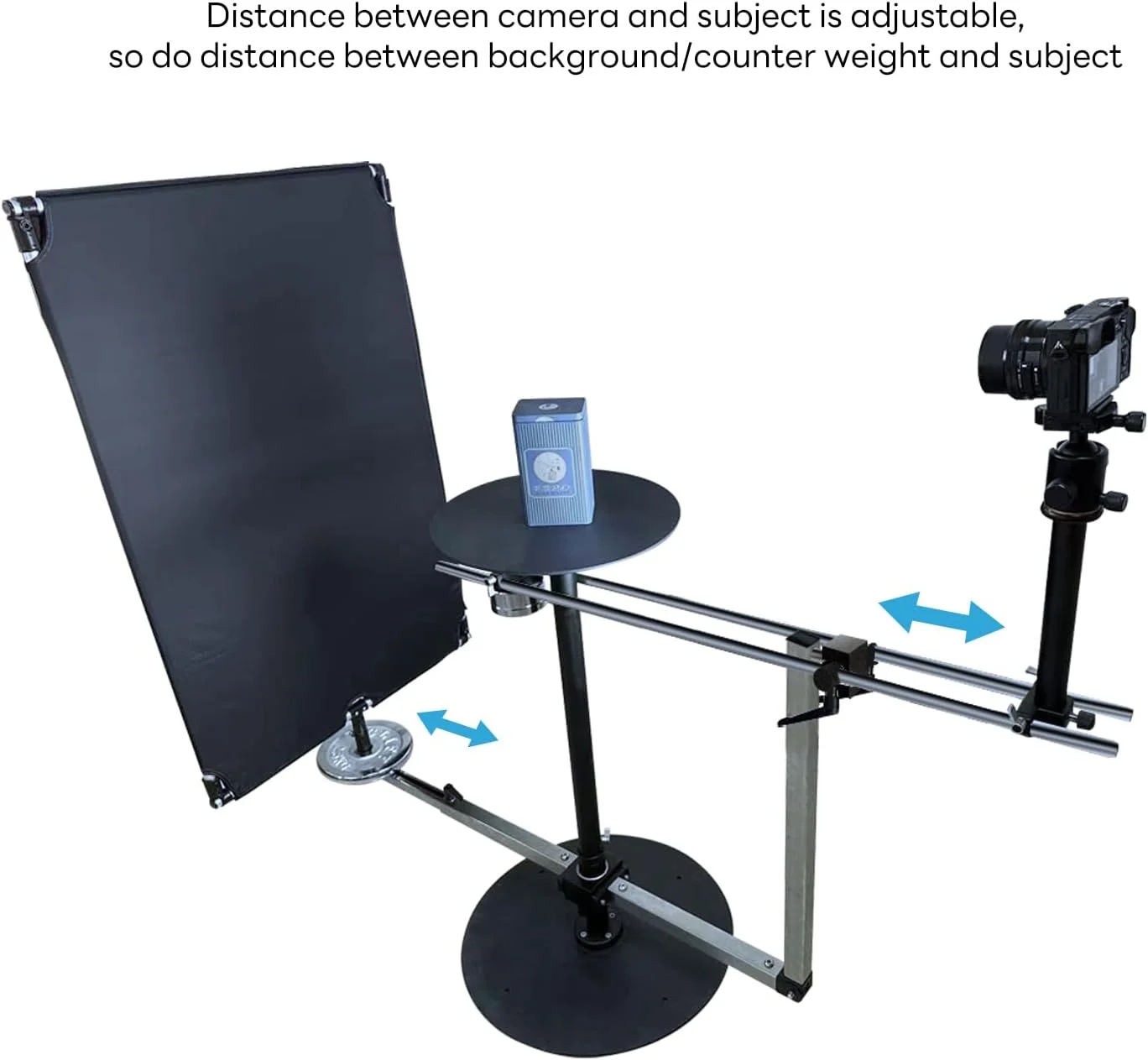 پایه فیلمبرداری چرخشی 360 درجه 2 محوره DF DIGITALFOTO V360SE - ارتفاع و فاصله قابل تنظیم، سبک های ویدیویی متنوع (بسته بندی آسیب دیده است، اما محتویات داخلی سالم هستند)