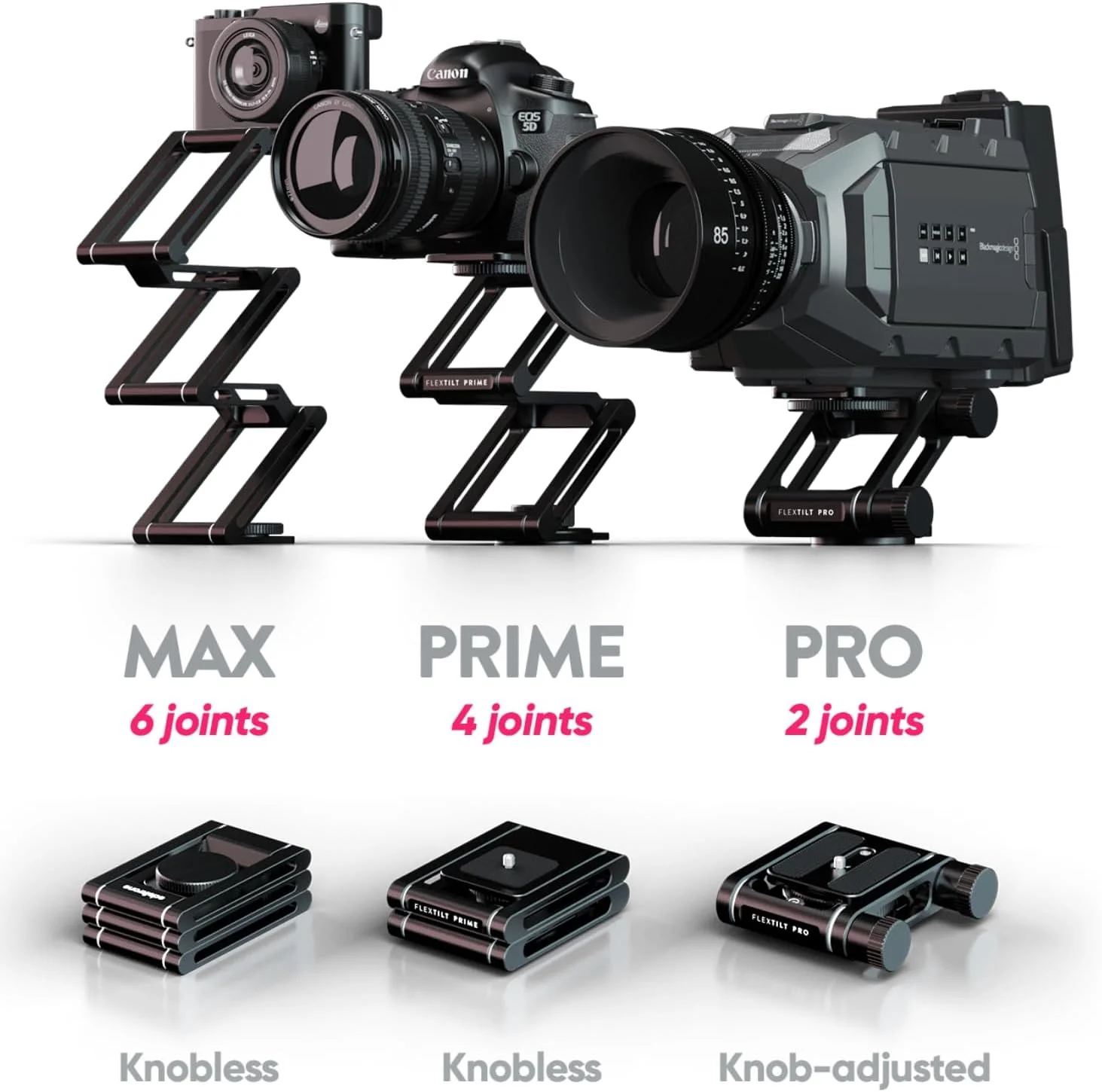 هد انعطاف پذیر همه کاره edelkrone FlexTILT MAX برای چرخاندن، کج کردن و موارد دیگر - سه پایه برای دوربین ها تنظیم آسان سر کج Z-Flex، سه پایه برای لغزنده ها، دالی ها، جیب ها و پایه های دوربین (MAX)