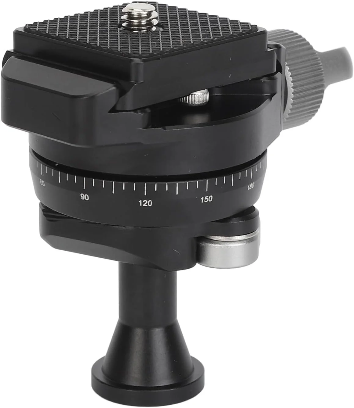 GOWENIC سه پایه پنوراما وارونه با سر توپی چرخان 360 درجه به همراه صفحه کفشک سریع و سوراخ پیچ 1/4 3/8 اینچی برای دوربین دیجیتال، دوربین فیلمبرداری، تلفن هوشمند، نور و میکروفون