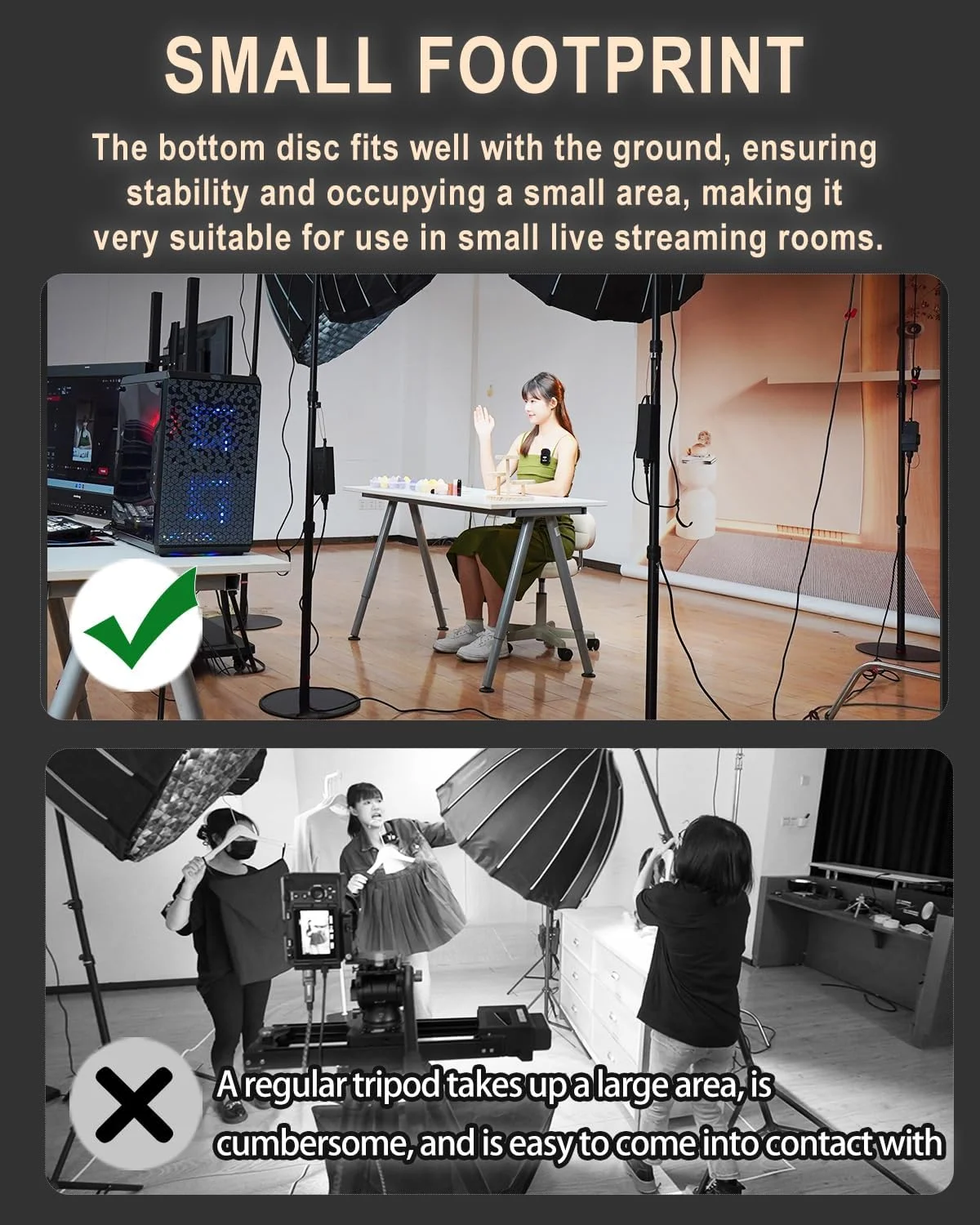 تک پایه دوربین آلومینیومی IFOOTAGE Cobra RB-A400 با پایه گرد، تک پایه حرفه ای دوربین با سگک تنظیم سریع ارتفاع، سازگار با دوربین های DSLR و فیلمبرداری، مناسب برای ولاگ (40 سانتی متر / 15.75 اینچ)