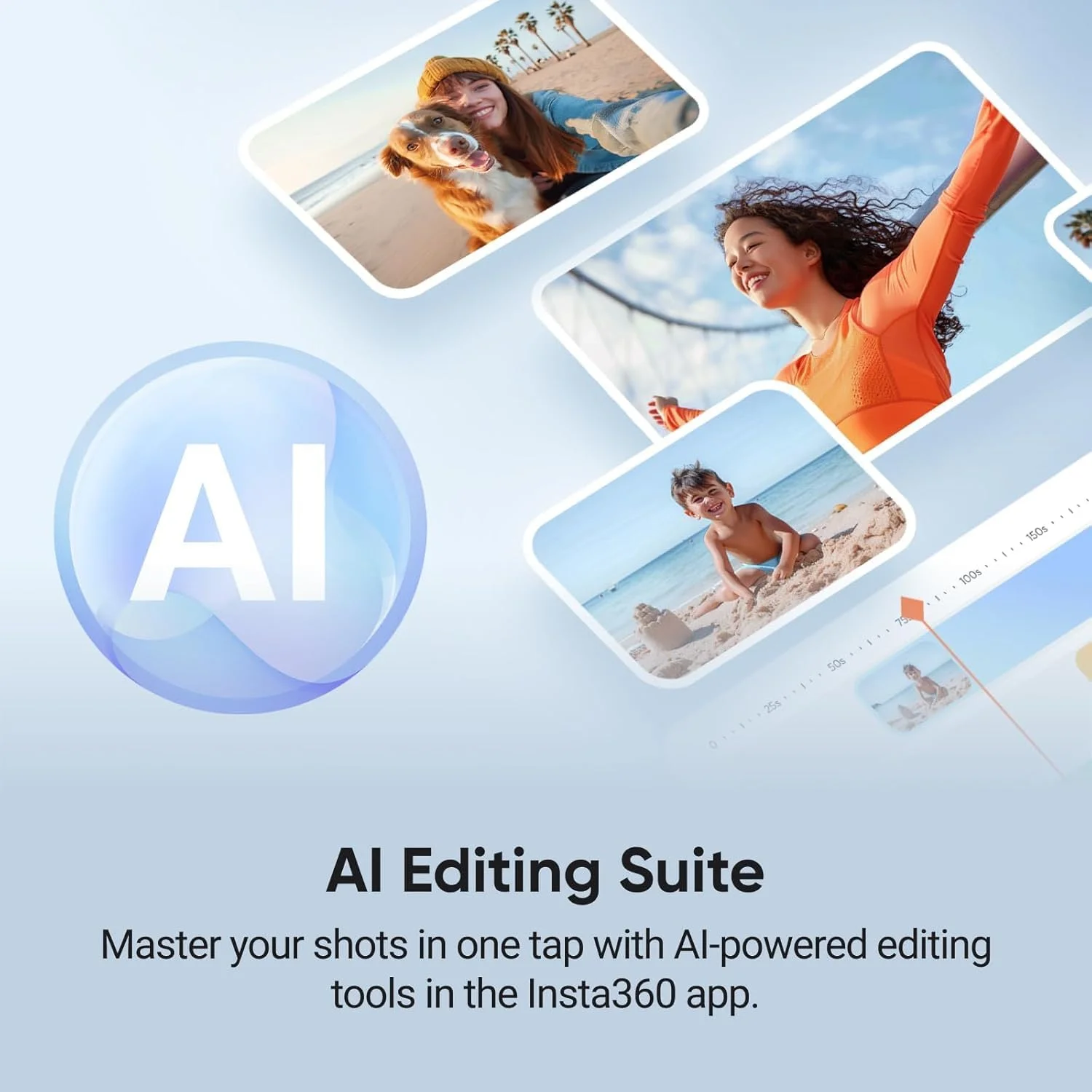INSTA360 FLOW 2 PRO | بسته استاندارد | تثبیت کننده ردیابی هوش مصنوعی نهایی. با ردیابی پیشرفته هوش مصنوعی و طراحی شیک، به تصاویر حرفه ای و روان دست یابید. ایده آل برای سازندگان در حال حرکت! - سفید قله