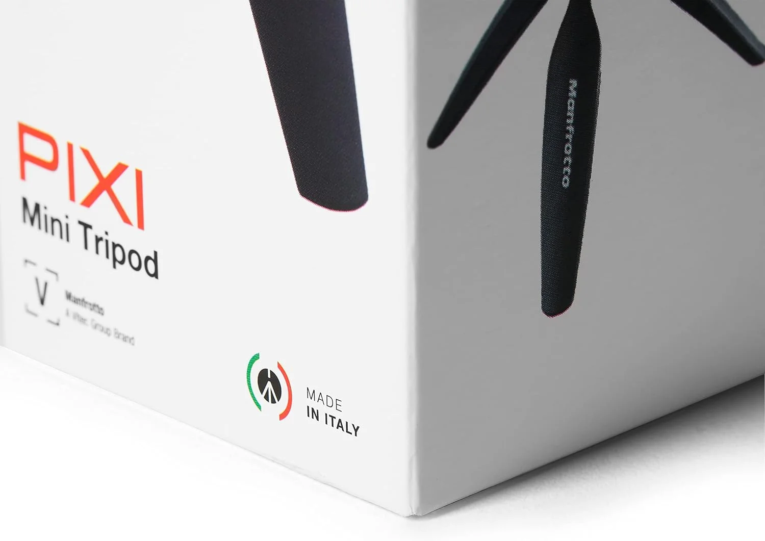 سه پایه کوچک دوربین مانفروتو مدل MTPIXIMII-B، به همراه دسته برای دوربین های سیستم کامپکت، دوربین های DSLR، بدون آینه، فیلمبرداری، ساخت ایتالیا، تکنوپلیمر و آلومینیوم، سه پایه رومیزی، مشکی