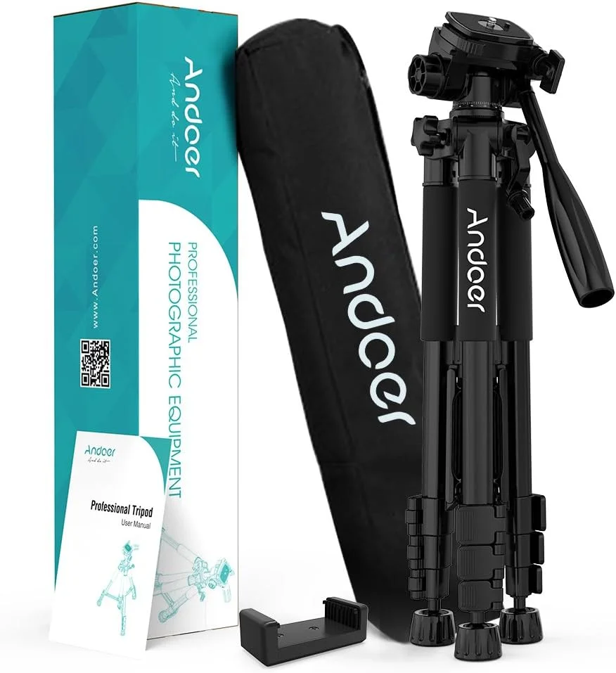 سه پایه دوربین مسافرتی سبک وزن 57.5 اینچی Andoer TTT-663N