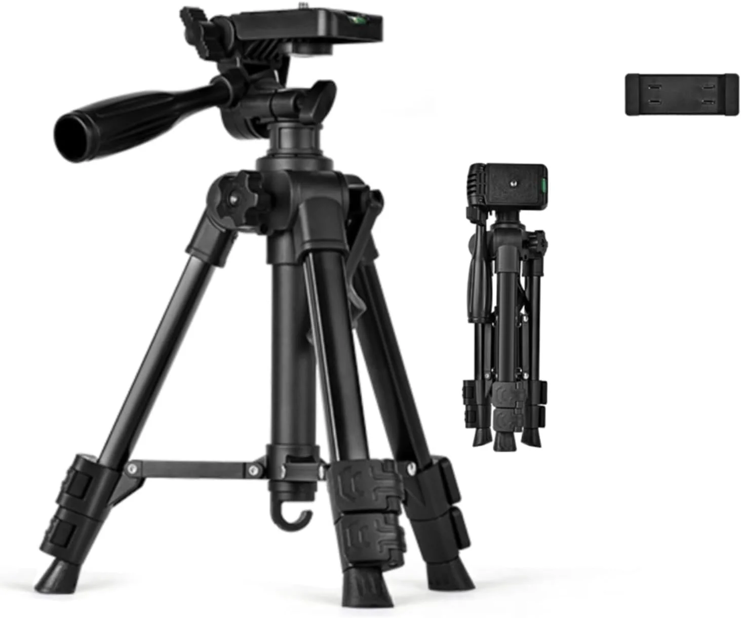 سه پایه رومیزی دوربین BIGTHREE، پایه دوربین مسافرتی کوچک قابل حمل، سه پایه پخش زنده با سر توپی 360 درجه، سبک و محکم، سه پایه تلسکوپی برای دوربین های DSLR و تلفن