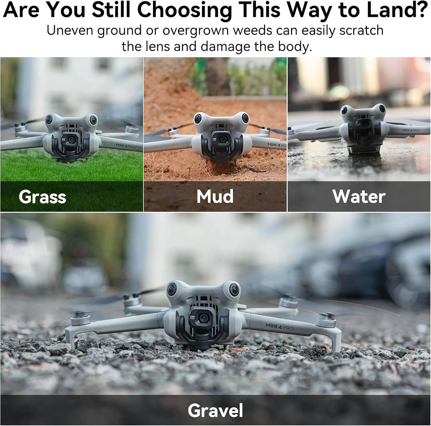 پایه لندینگ افزایش ارتفاع برای DJI Mini 4 Pro، محافظت از پایه