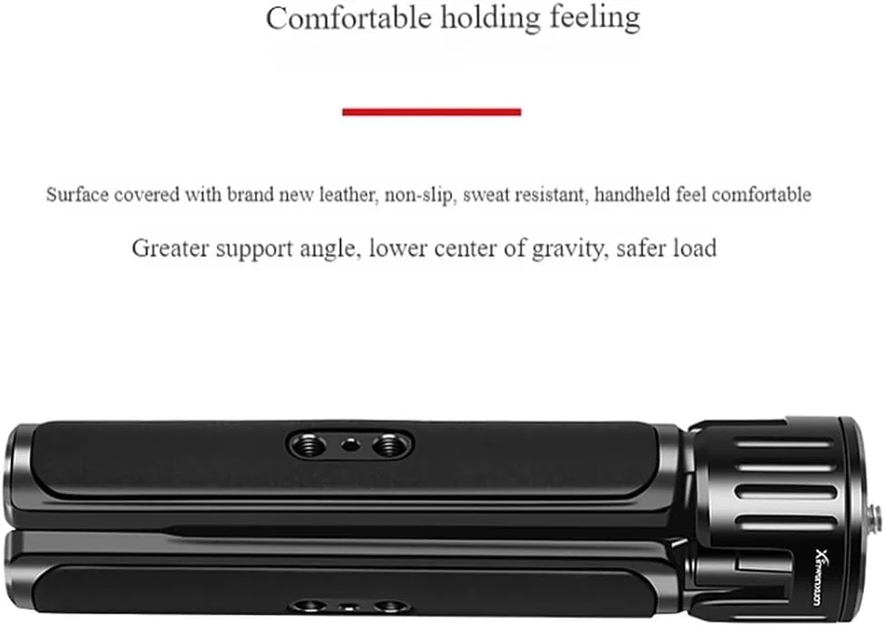 سه پایه کوچک آلومینیومی قابل تنظیم برای استابلایزر DJI/Zhiyun - پایه رومیزی Vlog با سوراخ های پیچ 1/4 اینچی، سازگار با Osmo Mobile و تلفن های هوشمند (دسته رهاسازی سریع)