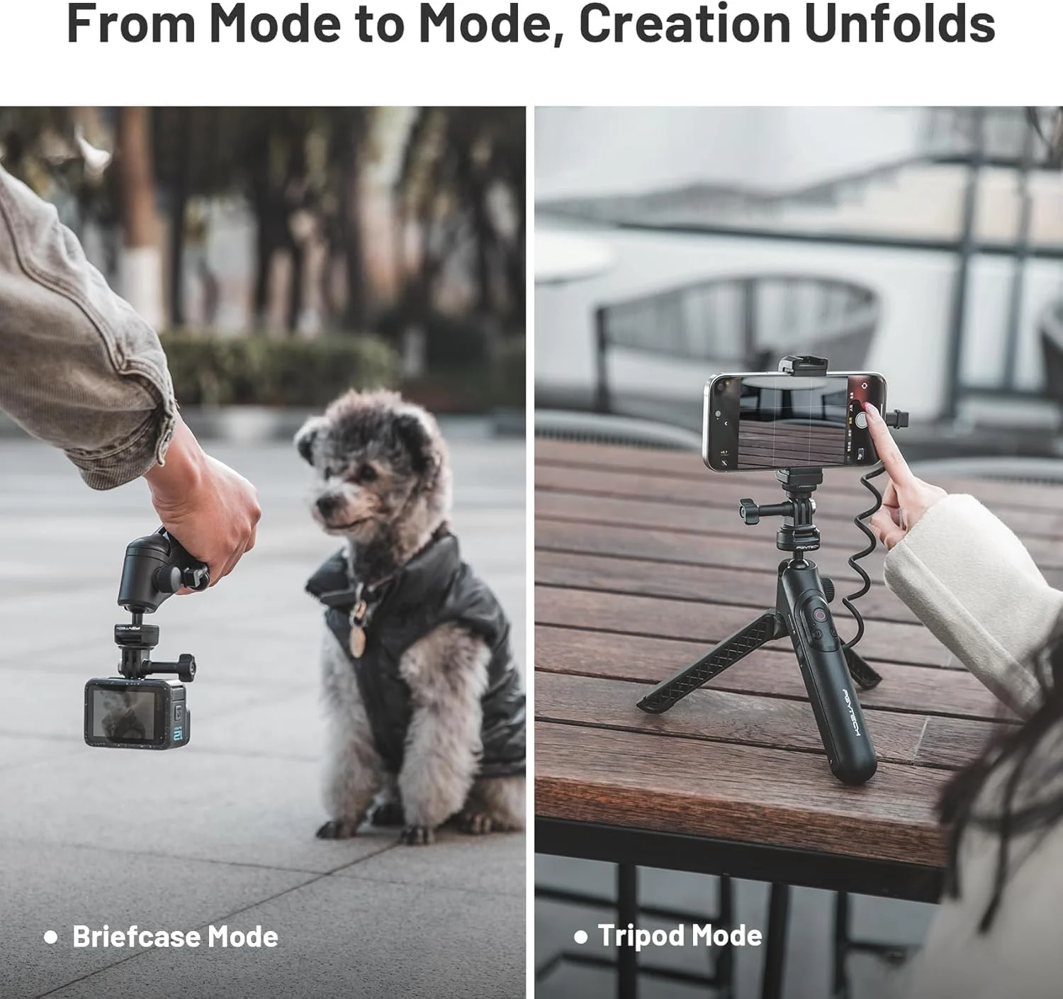 دسته شناور، CapLock MantisPod Power، پایه دسته باتری برای Insta360 X4، سه پایه تک پایه سلفی ولاگ شارژی، با آداپتور 1/4 اینچی، پاور استیک برای تلفن، لوازم جانبی دوربین برای Insta360 X3