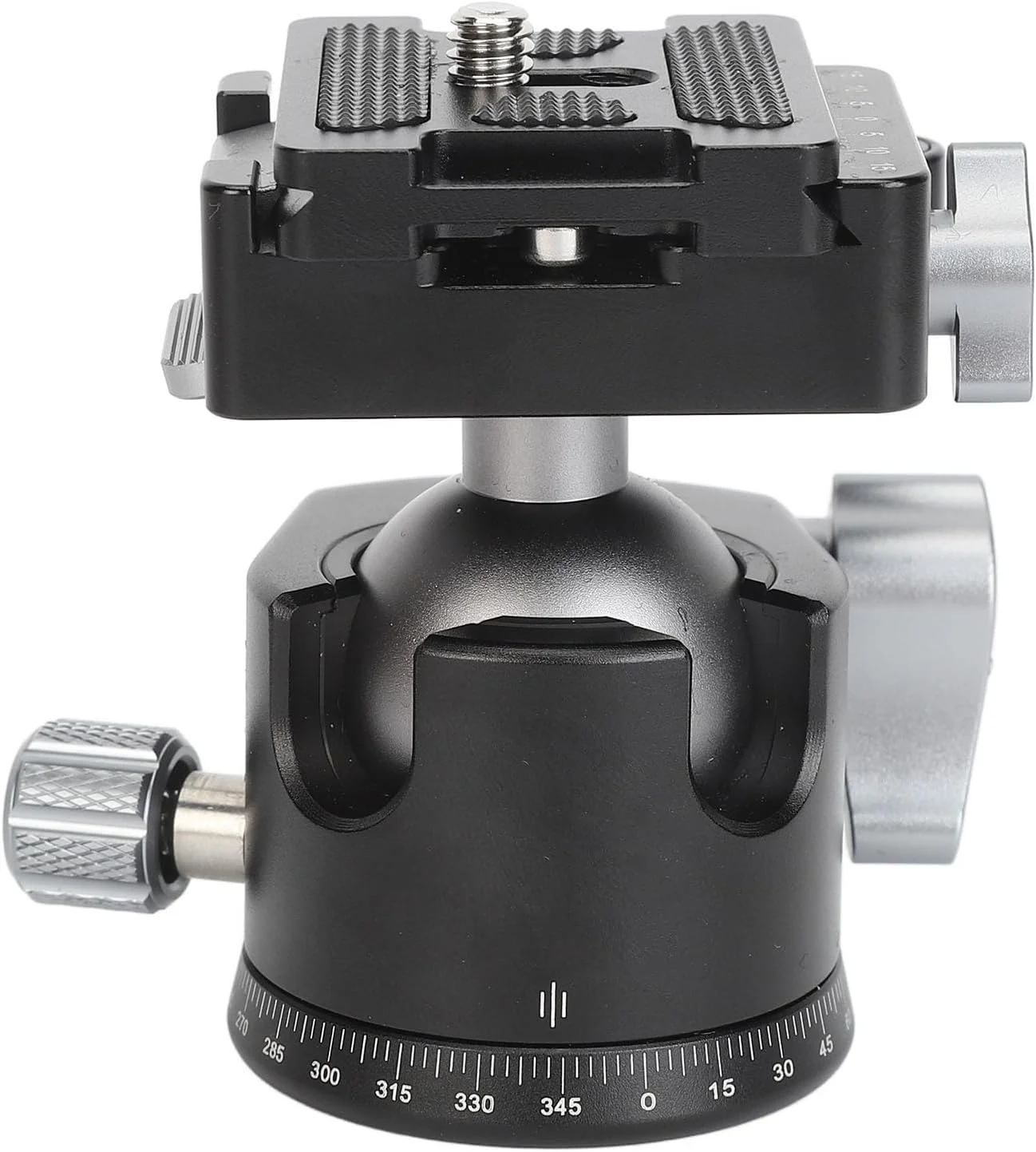 سر توپی سه پایه Jectse، سر توپی پانورامیک 32 میلی متری سه پایه با سوراخ پیچ 1/4 اینچی و مرکز ثقل پایین به همراه صفحه رهاسازی سریع برای تلفن های همراه