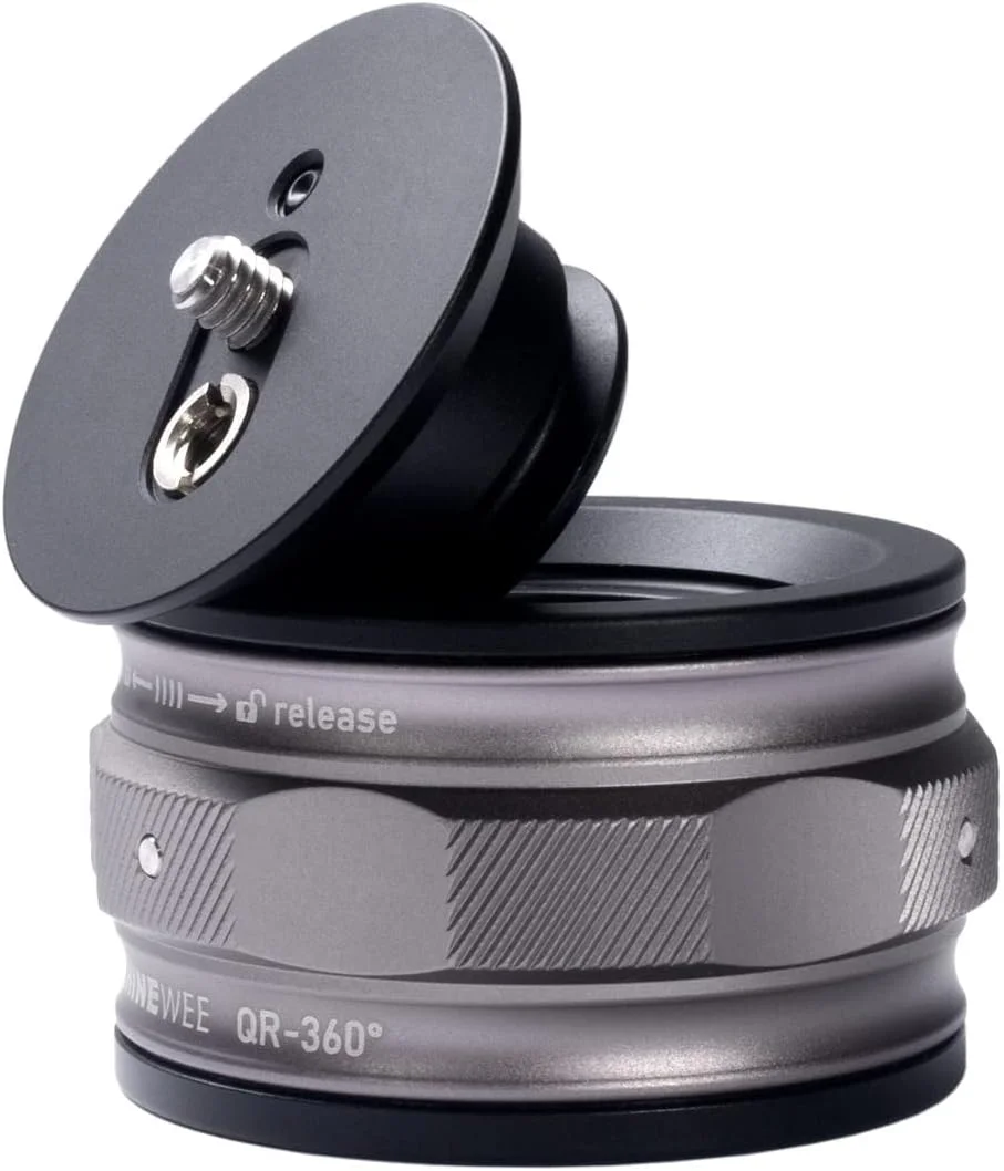 کیت صفحه رهاسازی سریع، پایه لغزنده گیمبال اتصال سریع 360 درجه، سازگار با دوربین DSLR، دوربین بدون آینه، گیمبال، دوربین فیلمبرداری، هد توپی، سه پایه، تک پایه برای عکاسی و فیلمبرداری