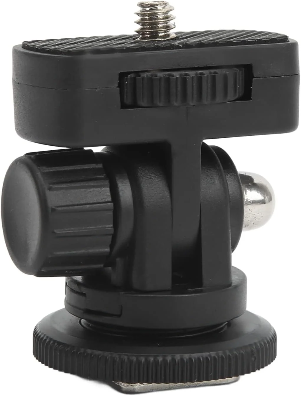 سر توپی مانیتور، جمع و جور و قابل حمل، لوازم جانبی دوربین کوچک با قابلیت تنظیم 180 درجه با کفشک سرد، رابط پیچ 1/4 اینچی، برای مانیتور، نورپردازی