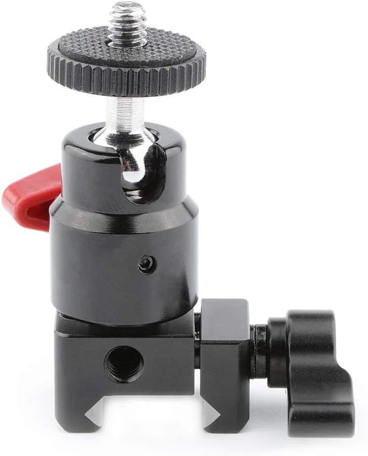 CAMVATE مینی هد توپی 1/4 اینچ -20 با گیره NATO برای مانیتور دوربین DSLR