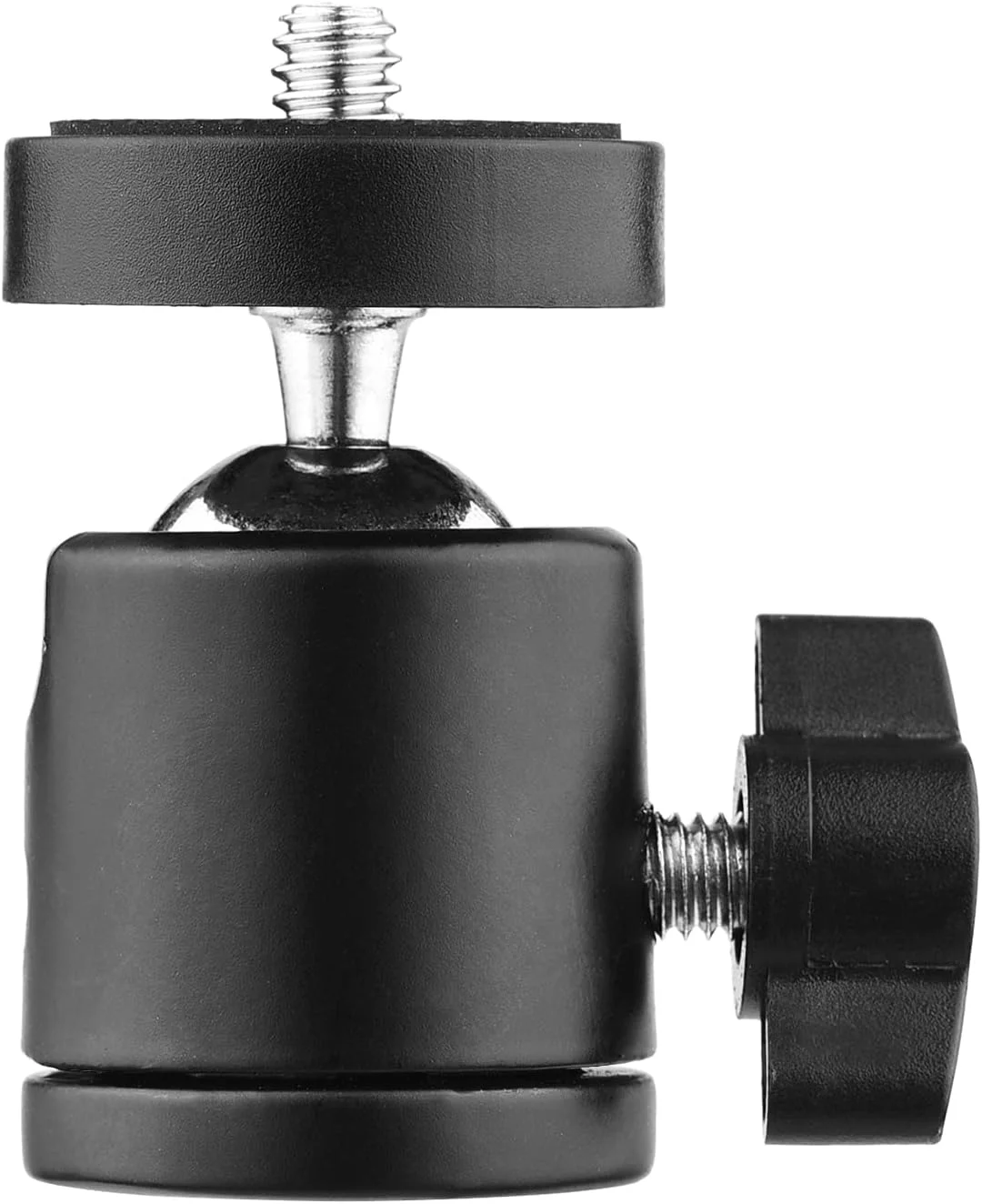 هینگرز 1 عدد مینی سه پایه سر توپی چرخان 360 درجه پایه آداپتور با پیچ جهانی 1/4 اینچی برای دوربین های DSLR ILDC سه پایه تک پایه پایه نور