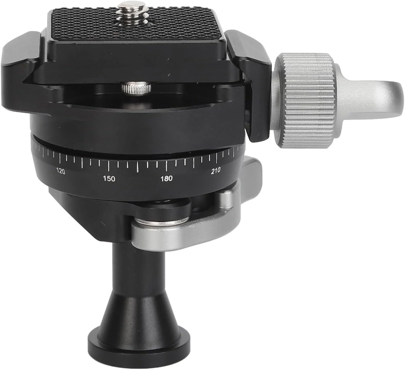 سر توپی وارونه پانوراما Goshyda، سر توپی سه پایه کوچک با قابلیت چرخش 360 درجه با رابط پیچ 1/4 3/8 اینچ، برای دوربین های دیجیتال SLR، دوربین های اکشن و تلفن همراه