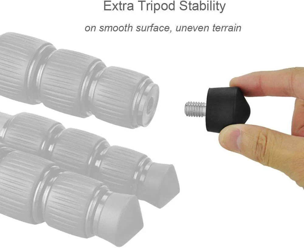 پایه لاستیکی ضد لغزش یونیورسال 3/8 اینچی Foto&Tech سازگار با سه پایه و تک پایه Andoer Benro Gitzo Induro Kingjoy Manfrotto Weifeng RRS با رزوه 3/8 اینچ -16 روی سطوح صاف و ناهموار 30mm x 40mm (3 عدد)