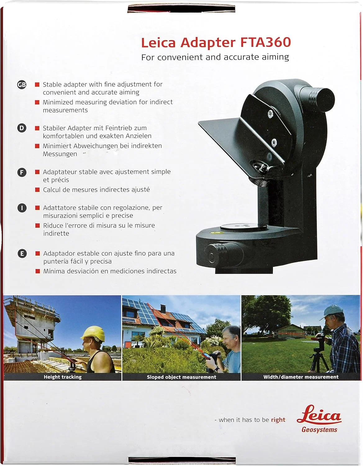 آداپتور سه پایه لایکا مدل FTA360، قرمز/مشکی