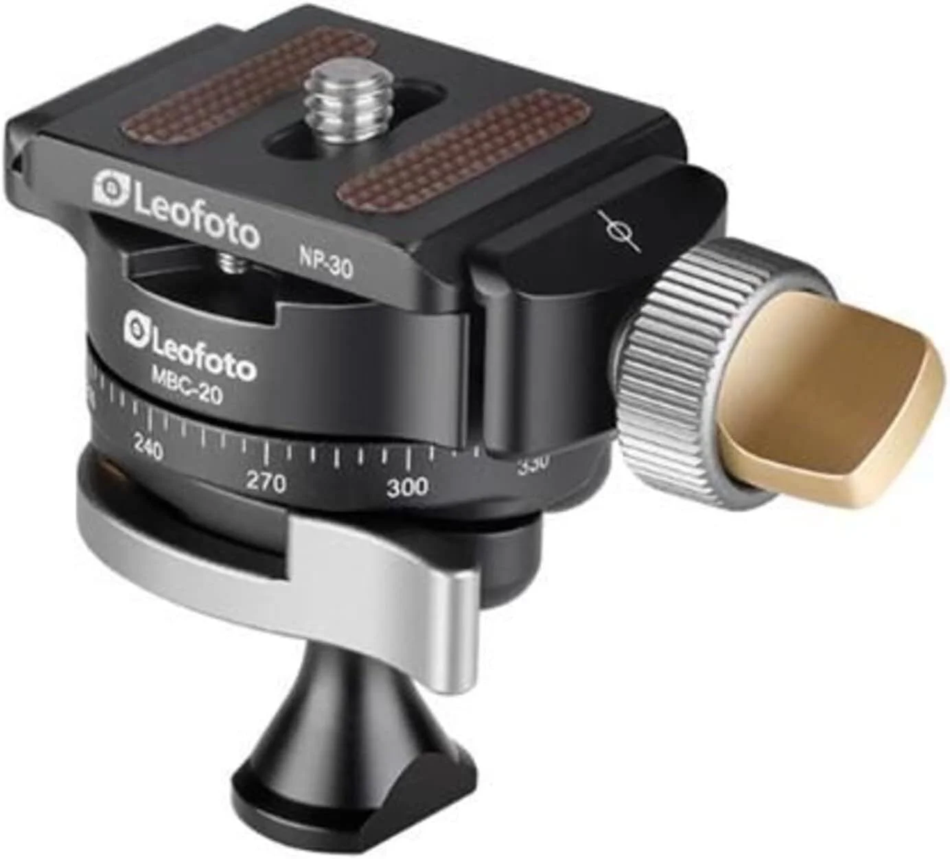 Leofoto - مینی هد توپی - پلتفرم سبک و چند منظوره - ایده آل برای عکاسی پانوراما با تلفن همراه یا دوربین DSLR - MBC-20