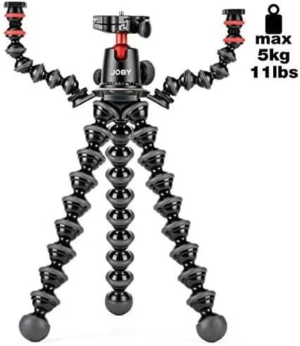 پایه انعطاف پذیر Joby Jb01522-Bww Gorillapod Rig (با سر توپی و دو بازوی Gorillapod برای دوربین های DSLR، میکروفون، نور و لوازم جانبی)