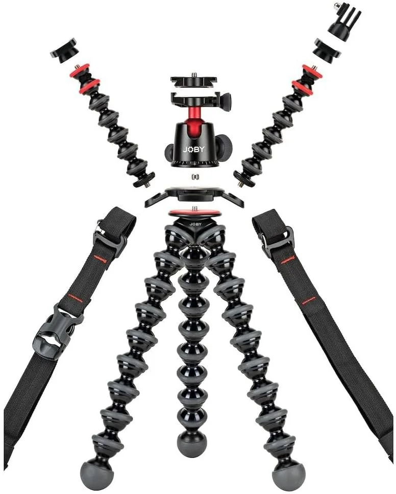 پایه انعطاف پذیر Joby Jb01522-Bww Gorillapod Rig (با سر توپی و دو بازوی Gorillapod برای دوربین های DSLR، میکروفون، نور و لوازم جانبی)