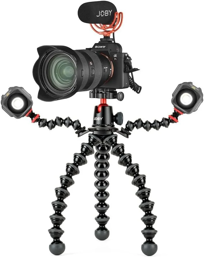 پایه انعطاف پذیر Joby Jb01522-Bww Gorillapod Rig (با سر توپی و دو بازوی Gorillapod برای دوربین های DSLR، میکروفون، نور و لوازم جانبی)