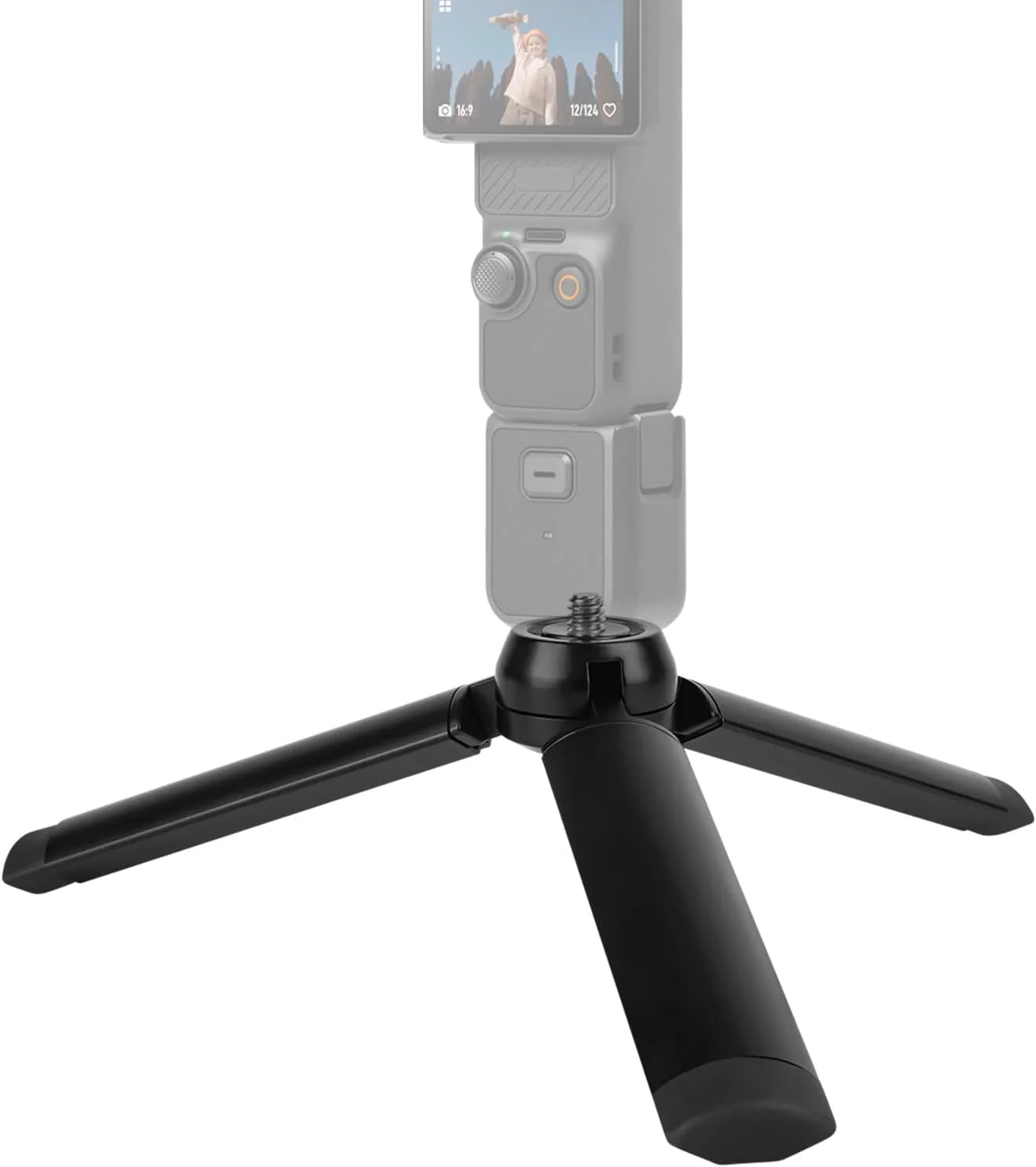 سه پایه فلزی کوچک Geekria برای دوربین اکشن، پایه رومیزی جمع و جور، قابل حمل برای مسافرت، سازگار با DJI Osmo Pocket 3، دوربین Action 5 Pro (کوچک/مشکی)