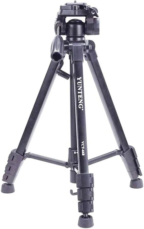 سه پایه حرفه ای عکس و فیلم Yunteng VCT 668 با هد مایع برای دوربین های Canon Nikon Sony SLR DSLR