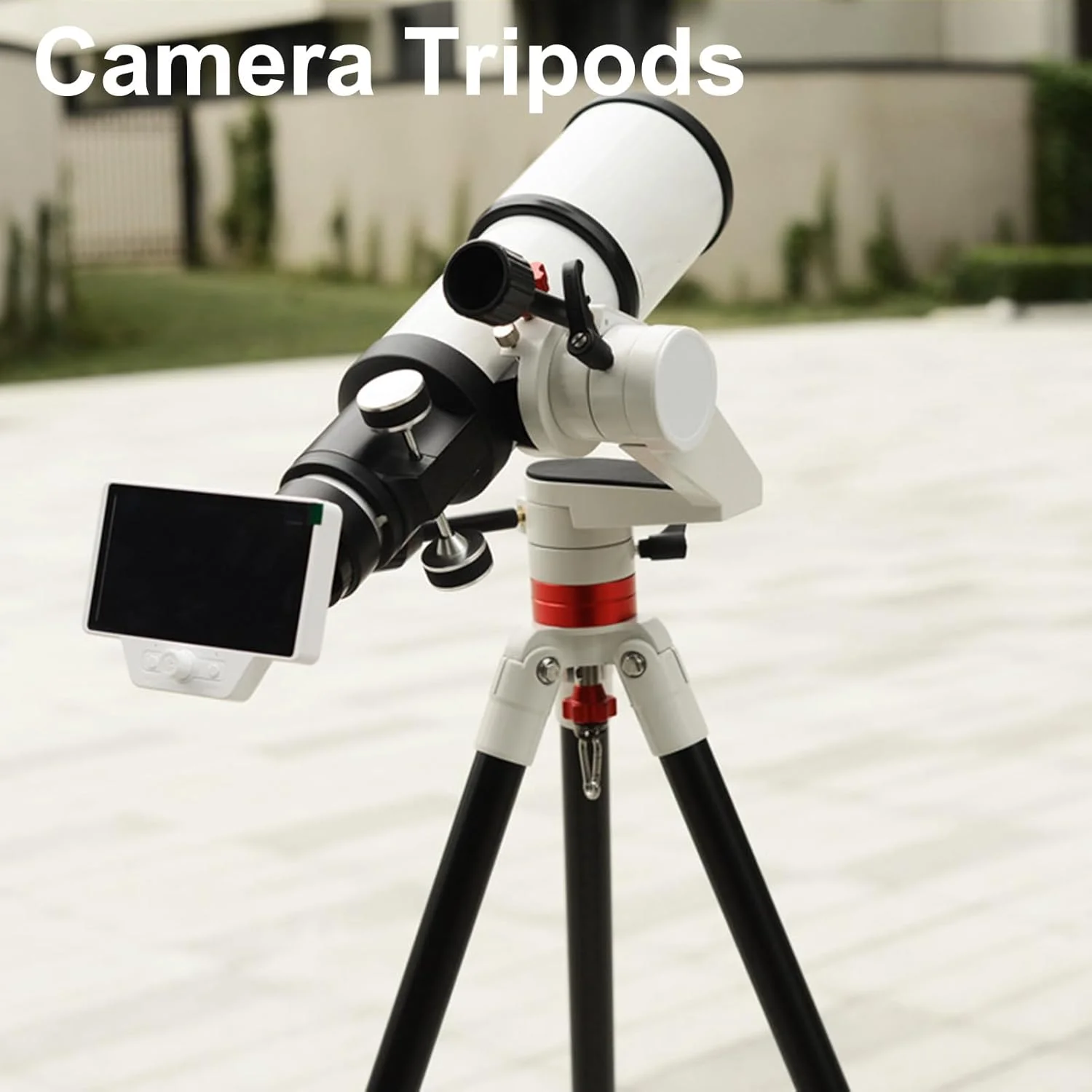 پایه سه پایه، سه پایه آلومینیومی قابل حمل 42.5 اینچی برای تلسکوپ نجومی، با قابلیت تنظیم ارتفاع، پیچ 3/8 اینچی، ظرفیت بار 15 کیلوگرم