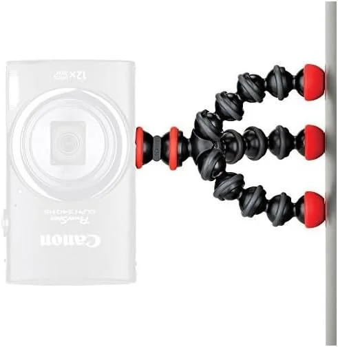 سه پایه مغناطیسی کوچک JOBY GorillaPod: یک سه پایه قابل حمل و جمع و جور با پایه های مغناطیسی برای تلفن های هوشمند، دوربین های اکشن یا دوربین های عکاسی تا 325 گرم، مشکی