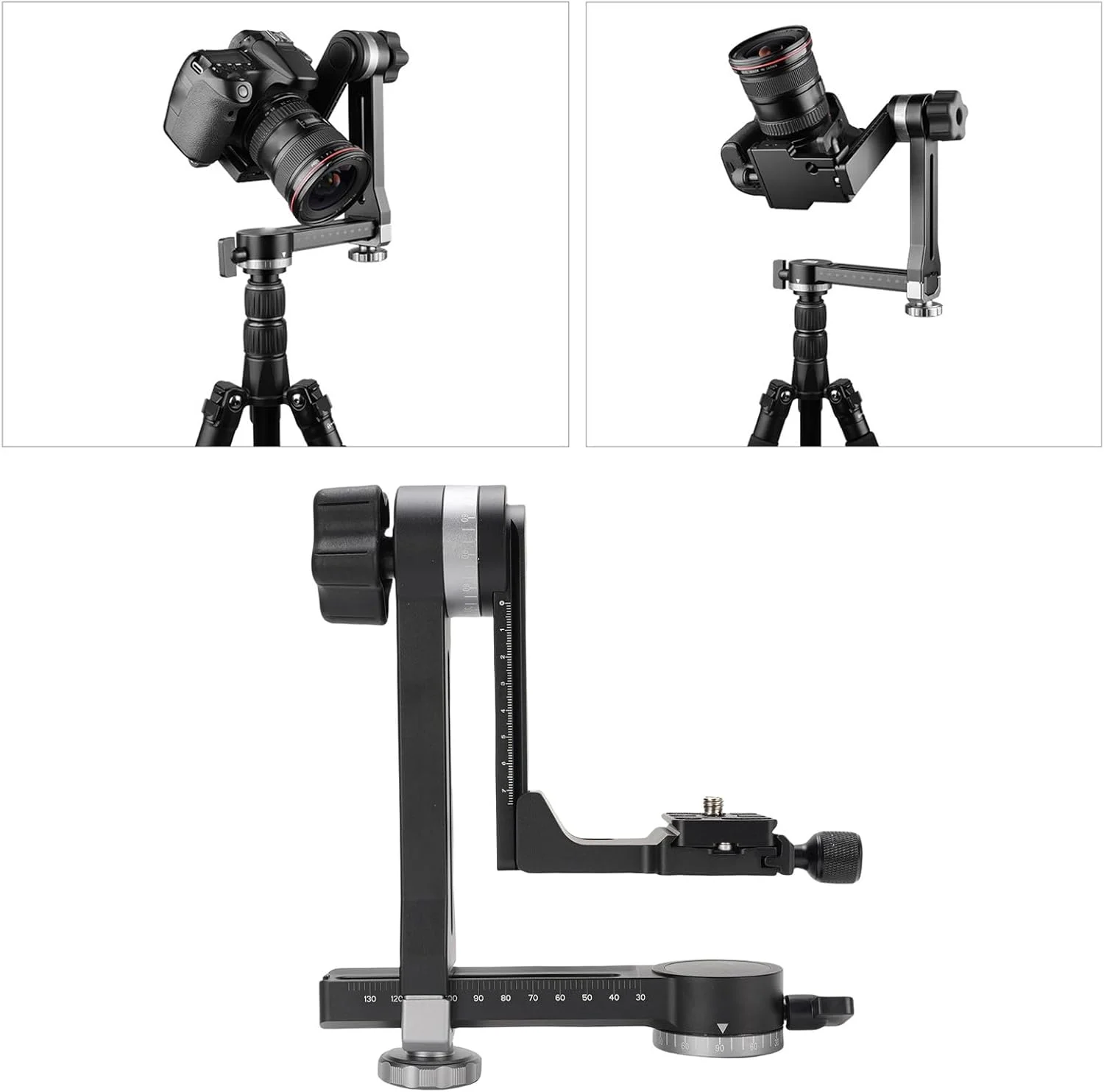 تثبیت کننده دوربین دستی Cryfokt، پایه 360 درجه مستحکم برای عکاسی پانوراما، مناسب برای همه علاقه مندان به دوربین، جنس آلیاژ آلومینیوم