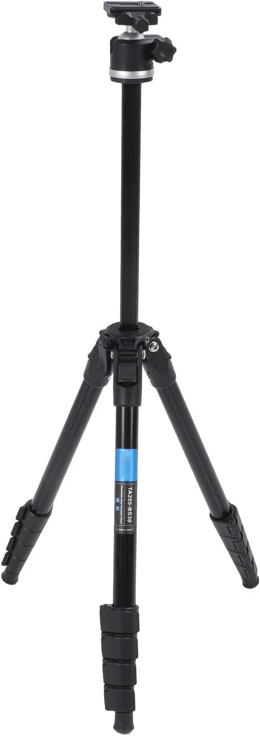 سه پایه دوربین عکاسی Zhjvihx برای دوربین های DSLR، سه پایه مسافرتی آلیاژ آلومینیوم، سازگار با هد توپی، ستون مرکزی و صفحه رهاسازی سریع