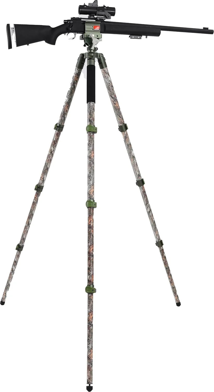سه پایه استتار Realtree Excape با قاب آلومینیومی بادوام، طراحی سبک و پایدار، تراز حبابی، پایه های قابل تنظیم و عملکرد بدون دست برای شکار، تیراندازی و فضای باز (برگ افرا استتار) - تصویر 3 سه پایه استتار Realtree Excape با قاب آلومینیومی بادوام، طراحی سبک و پایدار، تراز حبابی، پایه های قابل تنظیم و عملکرد بدون دست برای شکار، تیراندازی و فضای باز (برگ افرا استتار) - تصویر 3