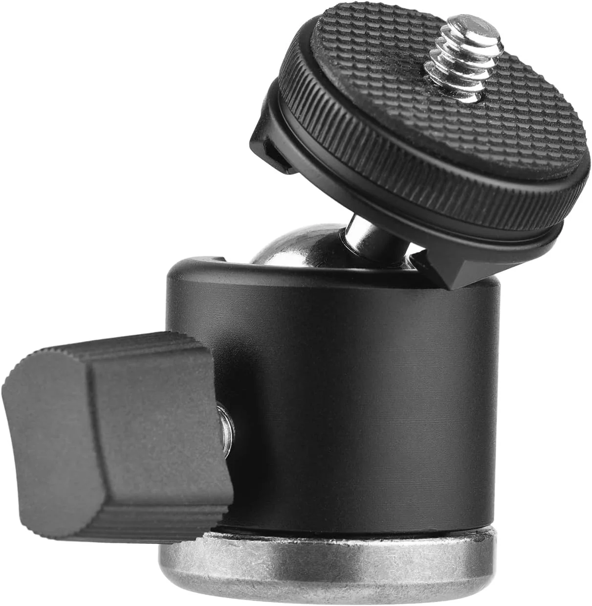 هد توپی دو منظوره آلیاژ آلومینیوم با پایه کفشک سرد 4 پیچ، چرخش 360 درجه، مناسب برای نگهدارنده گوشی دوربین، سه پایه، نور ویدئو، عکاسی، پخش زنده و ولاگ هد توپی دو منظوره آلیاژ آلومینیوم با پایه کفشک سرد 4 پیچ، چرخش 360 درجه، مناسب برای نگهدارنده گوشی دوربین، سه پایه، نور ویدئو، عکاسی، پخش زنده و ولاگ