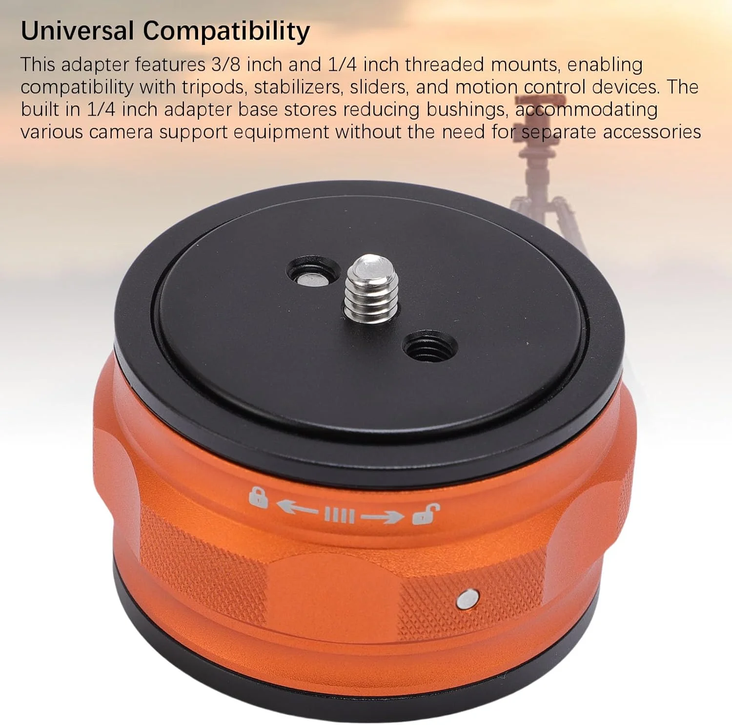 صفحه نگهداری تیر Yanmis، آداپتور پایه سه پایه دوربین گرد 20 کیلوگرمی با پیچ 1/4 اینچی برای لغزنده تثبیت کننده سه پایه دوربین فیلمبرداری