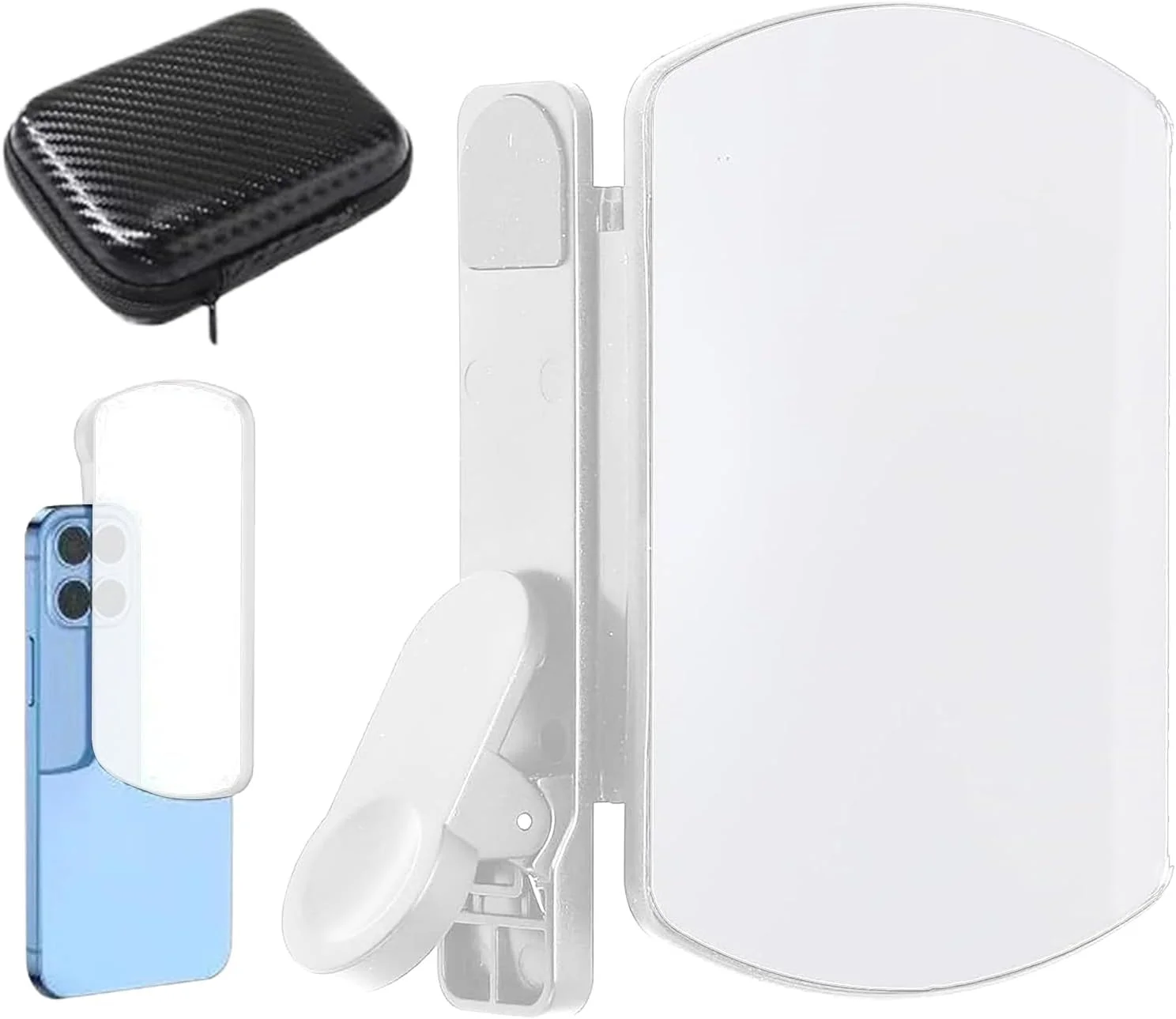 گیره بازتاب آینه دوربین تلفن - بازتابنده عکسبرداری شیشه ای HD - آینه دوربین تلفن HD برای ضبط ویدیو عکاسی پخش زنده سلفی در فضای باز