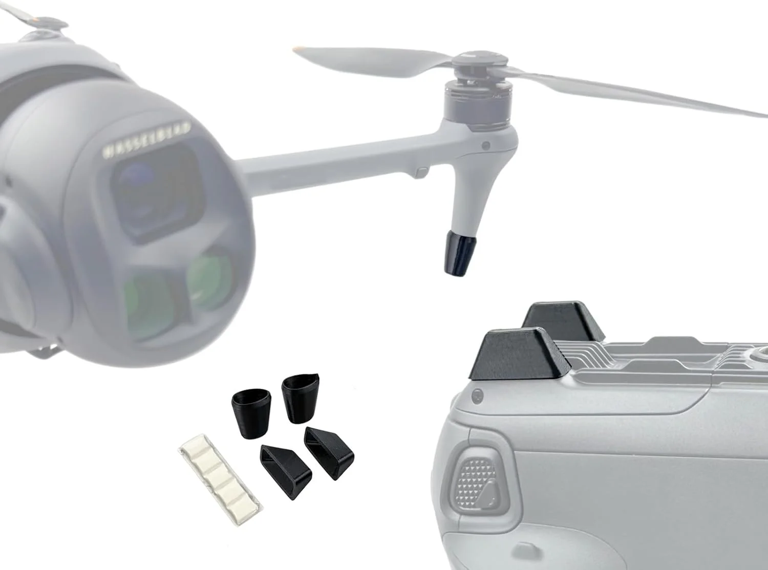 محافظ پایه فرود سازگار با DJI Mavic 4 Pro، تقویت کننده براکت افزایش ارتفاع ضد سایش با پد چسبی قابل استفاده مجدد - ذخیره سازی بدون جداسازی و جلوگیری از خراش