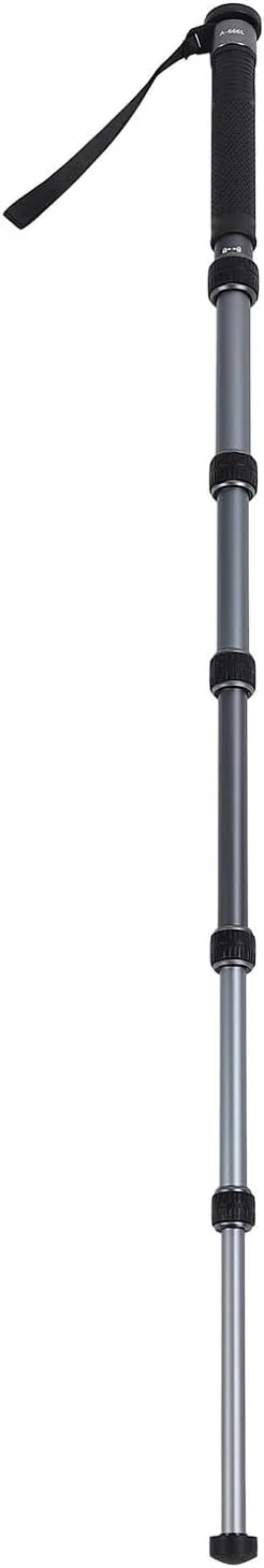 تک پایه دوربین قابل افزایش طول، 6 بخش پایه، تک پایه عکاسی آلیاژ آلومینیوم با حداکثر قطر لوله 32 میلی متر ظرفیت بار 15 کیلوگرم برای سه پایه و تثبیت کننده های تلفن