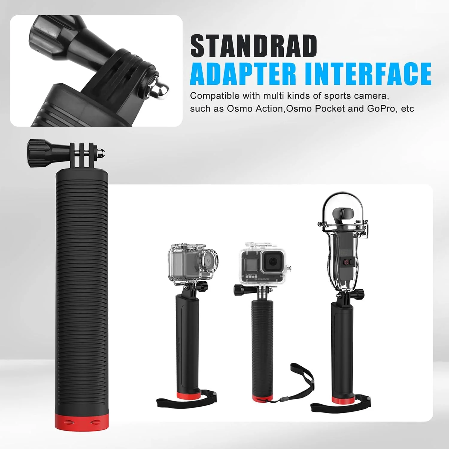 دسته شناور SYACHI، دسته چند منظوره شناور برای دوربین های GoPro Hero، دسته ضد لغزش زیر آب، سازگار با دوربین های اکشن، تک پایه غواصی و طناب ایمنی دسته شناور SYACHI، دسته چند منظوره شناور برای دوربین های GoPro Hero، دسته ضد لغزش زیر آب، سازگار با دوربین های اکشن، تک پایه غواصی و طناب ایمنی