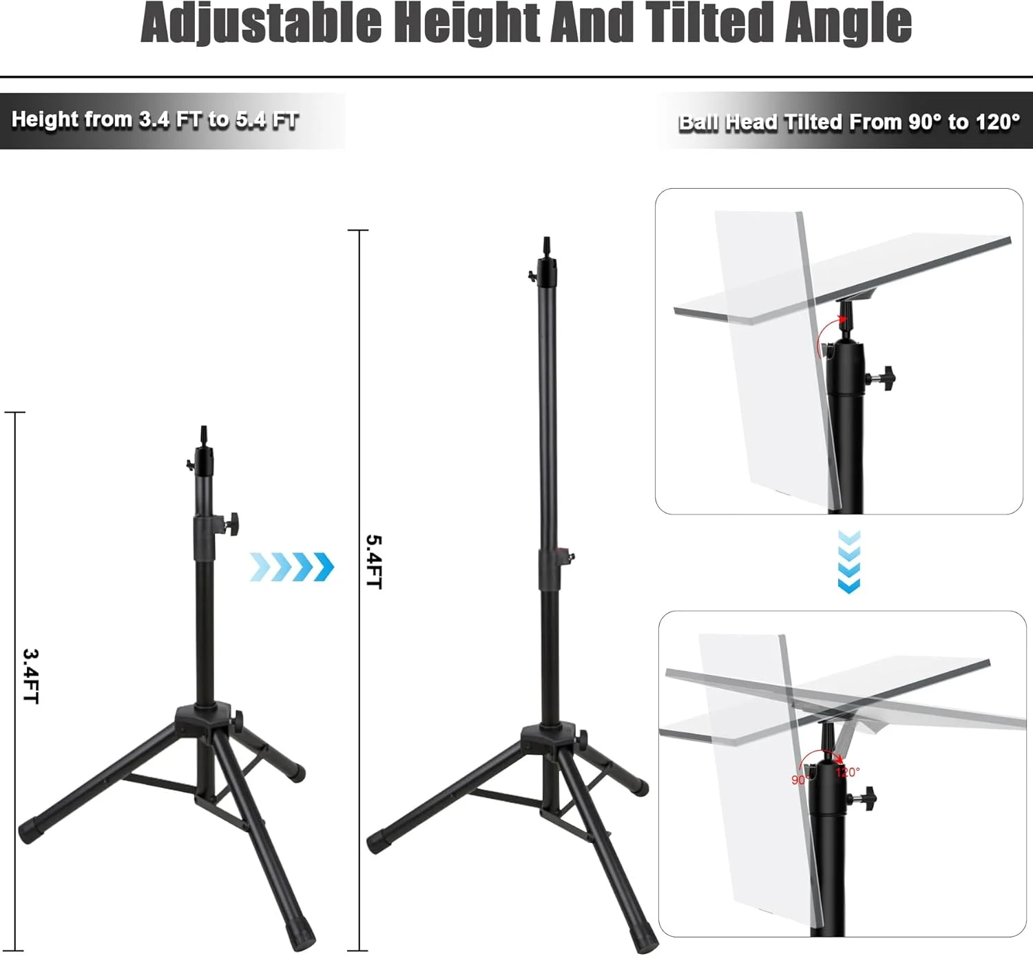 پایه سه پایه Starlink Gen 3 - ارتفاع قابل تنظیم (1 متر تا 1.6 متر) برای دیش Starlink V3، مقاوم و قابل حمل برای کمپینگ، مسافرت با RV، استفاده در فضای باز - شامل آداپتور لوله و کیف حمل