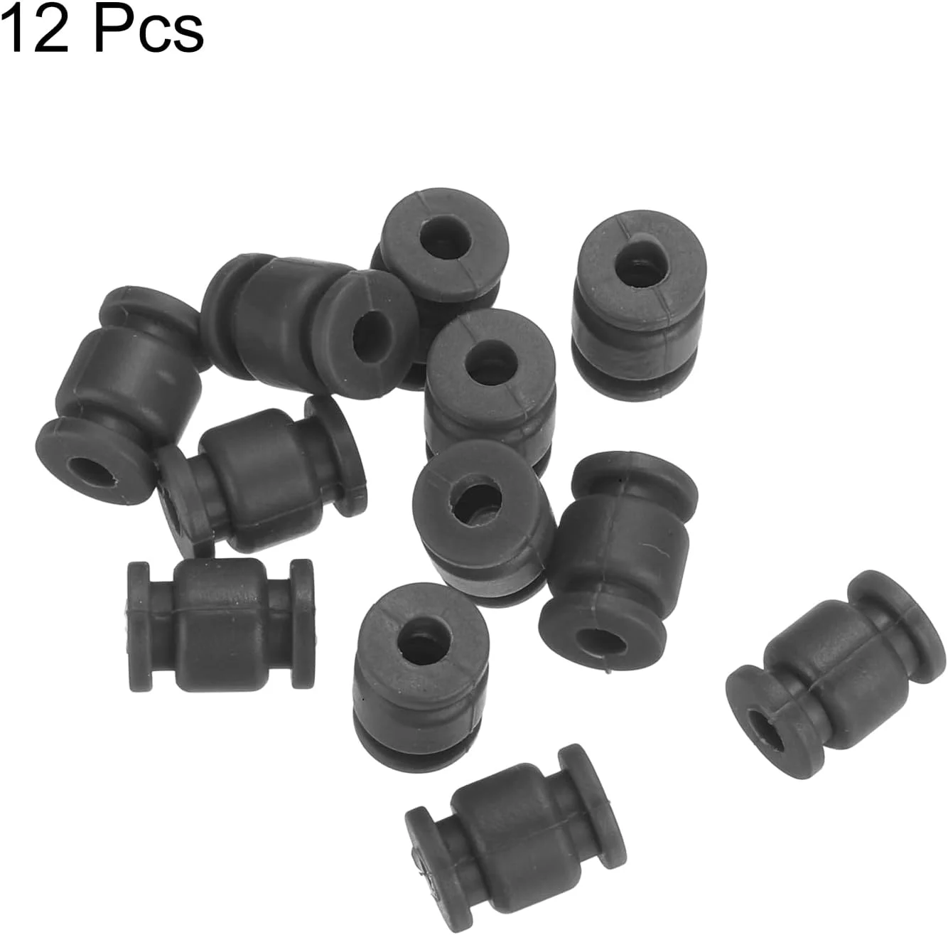 توپ های لاستیکی ضد لرزش و جذب شوک M3x13mm برای کوادکوپتر RC، گیمبال FPV و نصب دوربین، مشکی / بسته 12 عددی