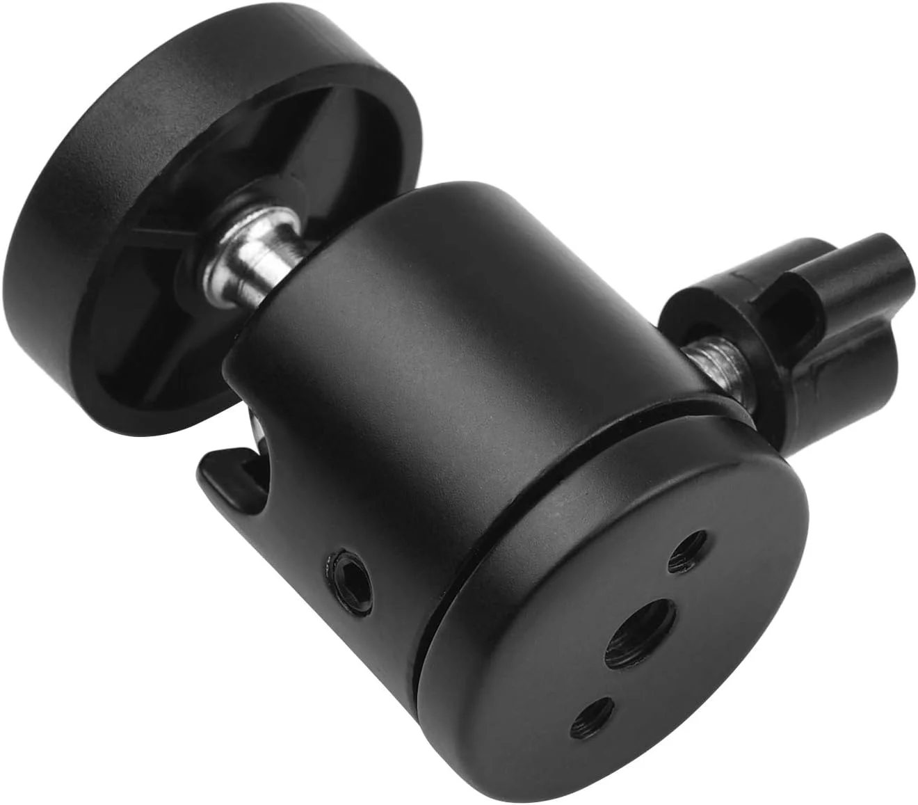 دو عدد سر توپی گردان سه پایه با قابلیت چرخش 360 درجه به همراه آداپتور پایه با پیچ 1/4 اینچی برای دوربین های DSLR ILDC، تک پایه DV و پایه نور