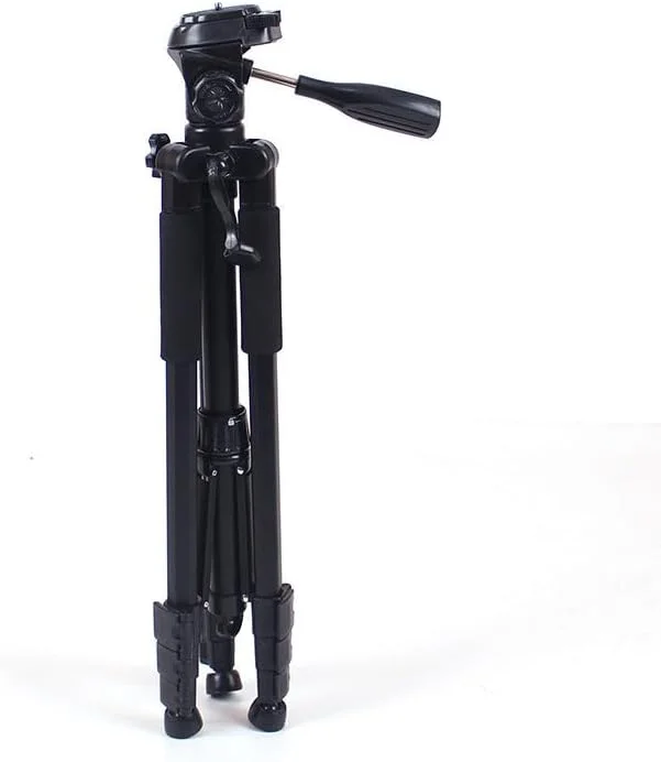 پایه دوربین عکاسی انعکاسی آلومینیومی سبک وزن 55 سانتی متر تا 170 سانتی متر | ظرفیت بار 4 کیلوگرم | پایه های 4 قسمتی قابل تنظیم | تراز حباب | پایه های ضد لغزش | پایه دوربین رومیزی و مسافرتی برای DSLR و فیلمبرداری