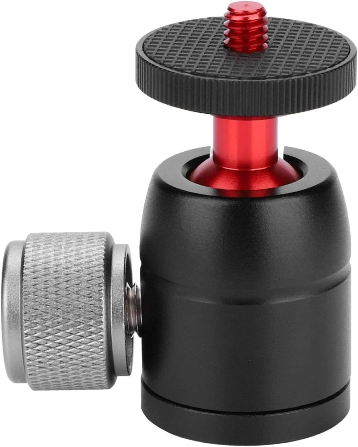 مینی هد توپی آلیاژ آلومینیوم با پیچ 1/4 اینچی، چرخش 360 درجه برای سه پایه DSLR