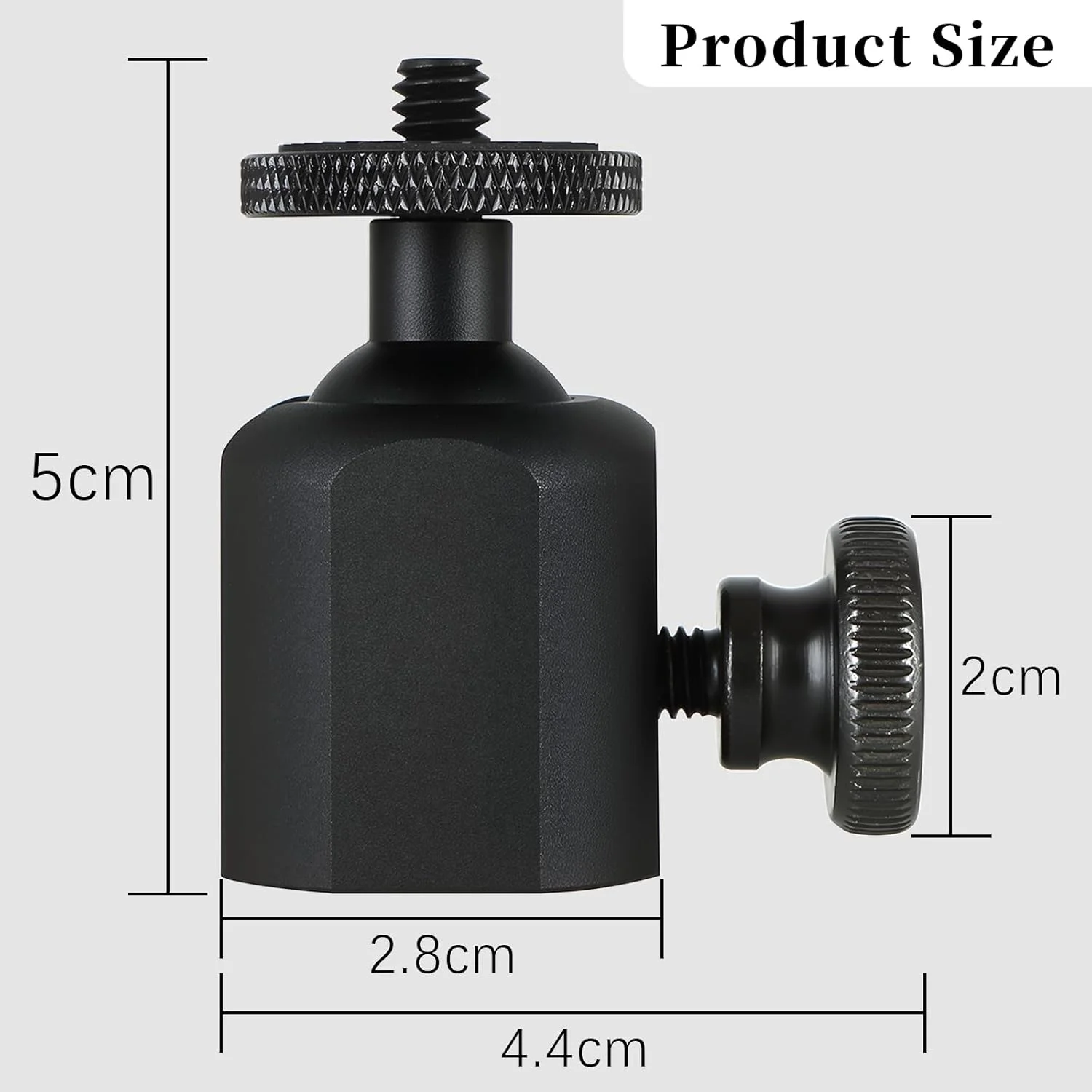 آداپتور سر توپی کوچک Acuxiaza، بسته 2 عددی، با قابلیت چرخش 360 درجه، اتصال ¼ اینچی، مناسب دوربین های شکاری، دوربین های DSLR، پایه نور، پروژکتور و تلفن همراه آداپتور سر توپی کوچک Acuxiaza، بسته 2 عددی، با قابلیت چرخش 360 درجه، اتصال ¼ اینچی، مناسب دوربین های شکاری، دوربین های DSLR، پایه نور، پروژکتور و تلفن همراه